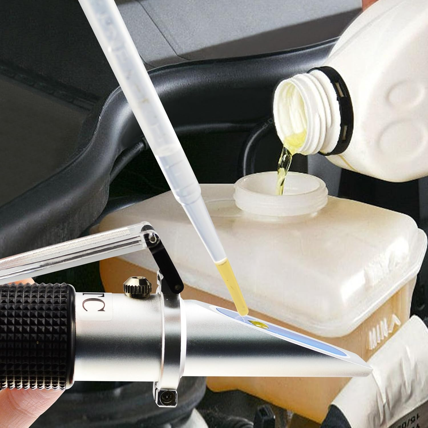 Gain Express 6-In-1 Automotive Car Refractometer ATC for Adblue/Antifreeze/Battery Acid/Windshield Fluid, Coolant Charge Specific Gravity Density Condition image number 3