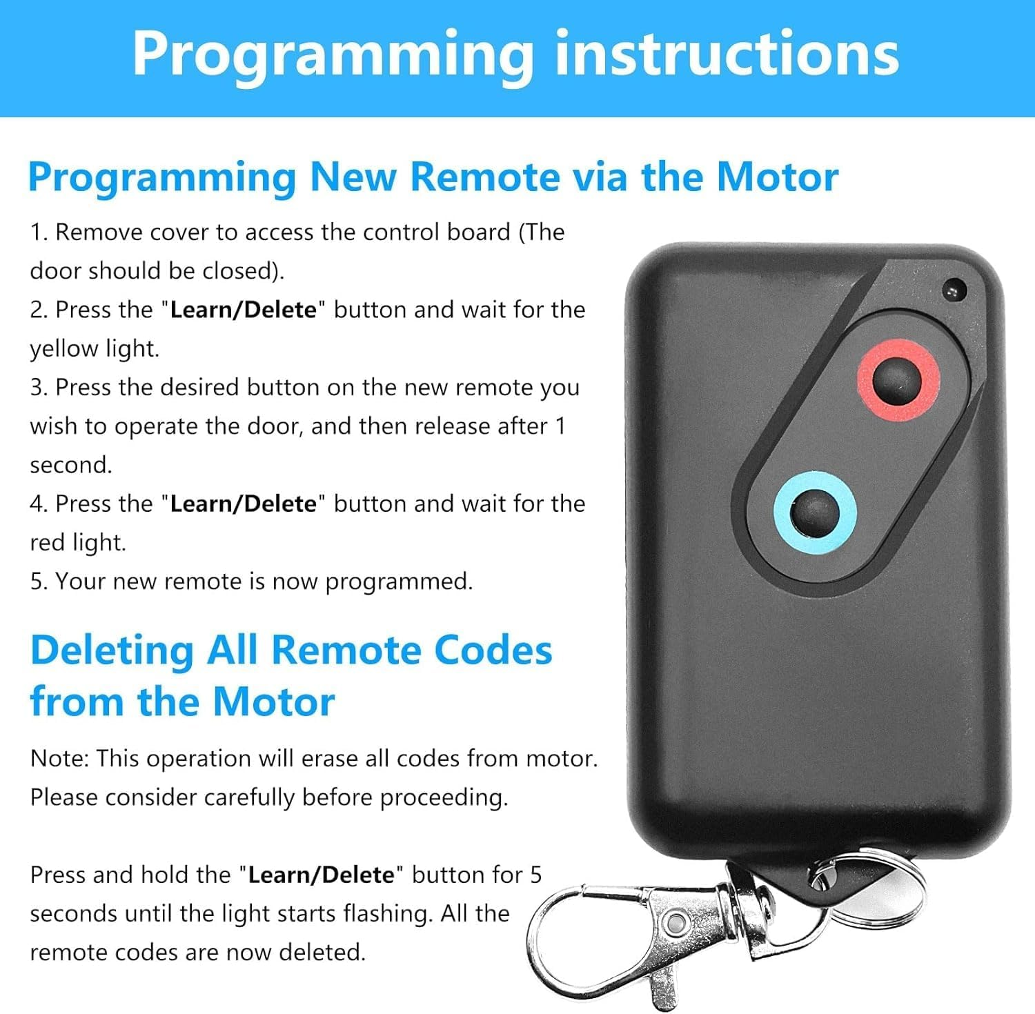 Garage Remote Replacement for BOSS BHT4 2211-L 2211-L (TX) 303Mhz Garage Door Remote Compatible with BOL4 BOL6 BOL9 OL4 OL6 OL9 BRD1 BRD9 Garage Door Opener image number 5