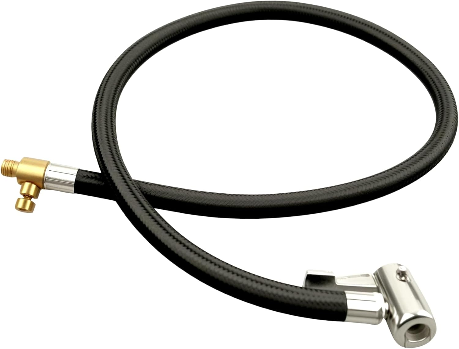 60 CM Tire Inflator Extension Tube Tire Inflator Hose Adapter,Locking Air Chuck with Air Hose, Valve Adaptor, Inflatable Nozzle and Ball Needle for Car, Motorcycle, Bicycle Maintenance image number 3