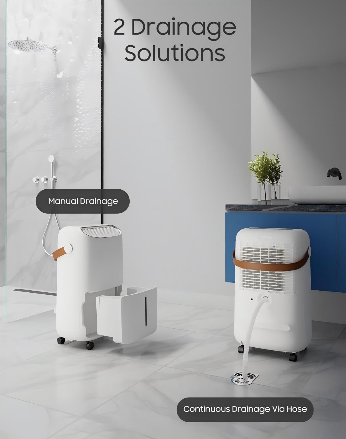 400M&sup2; (4500 Sq Ft) 21L/Day Dehumidifier for Basement,Home,Bathroom,Bedroom with Drain Hose,Most Efficient Energy Star 2025,Intelligent Humidity Control,3 Modes,24H Timer image number 1