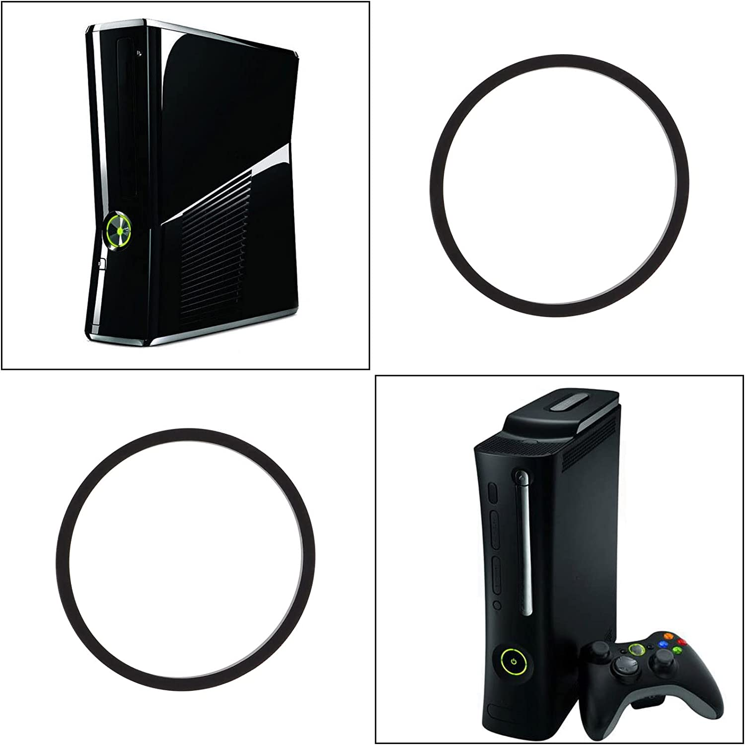 Emagtech 20PCS Optical DVD Drive Belt Compatible with Xbox 360/Slim Consoles Fix Stuck Drives Replacement Belt Ring Silicone Black image number 1