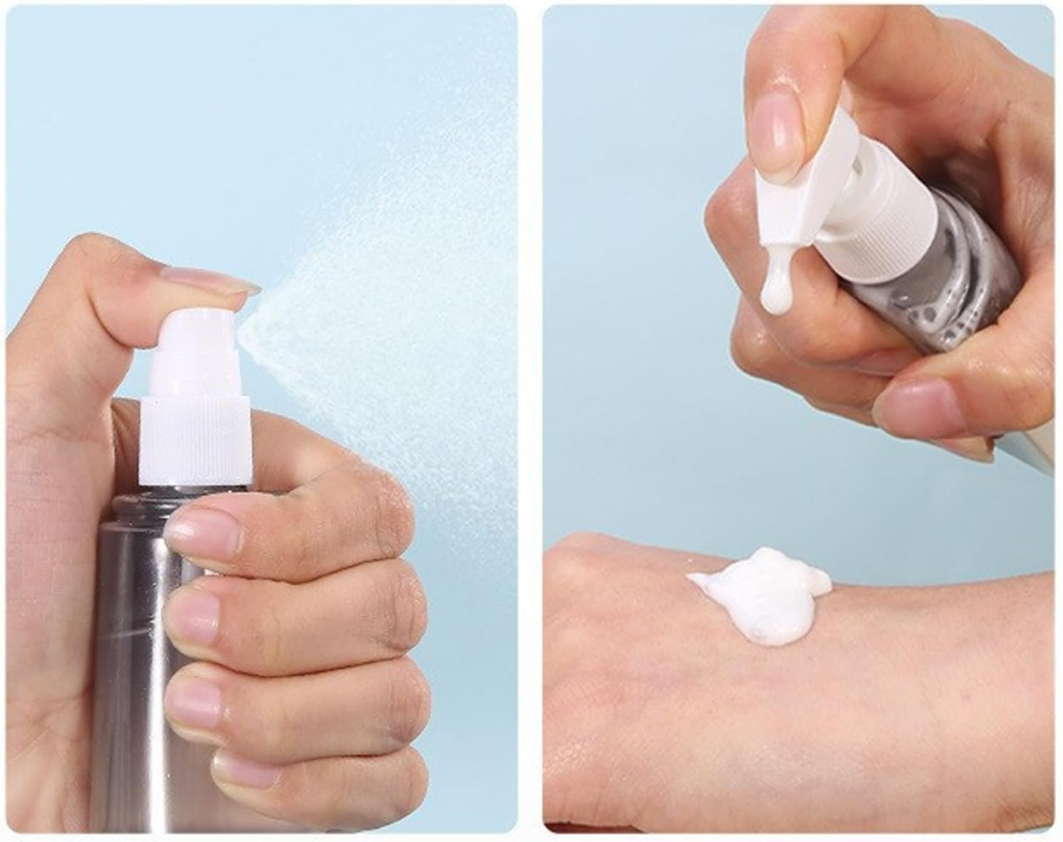 Travel Size Bottles,Shampoo Squeeze for Travel,Leakproof Empty Container - for Shampoo Conditioner Liquid Lotion Soap Makeup Men Women Traveling Airplane Gym Sports School - Green image number 2