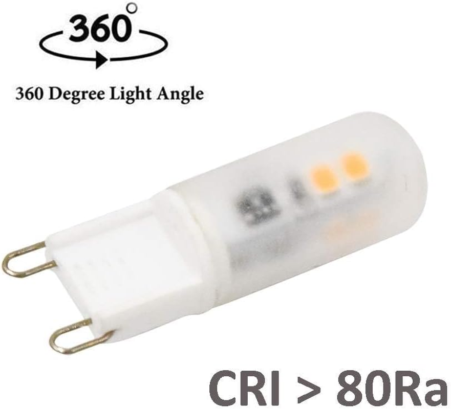 Bonlux 2W G9 LED Capsule Light Bulb Warm White 3000K 18W-20W Halogen G9 Bulbs Equivalent AC 220-240V 360 Degree LED Energy Saving Mini G9 Lamp (6-Pack, Non-Dimmable) image number 6