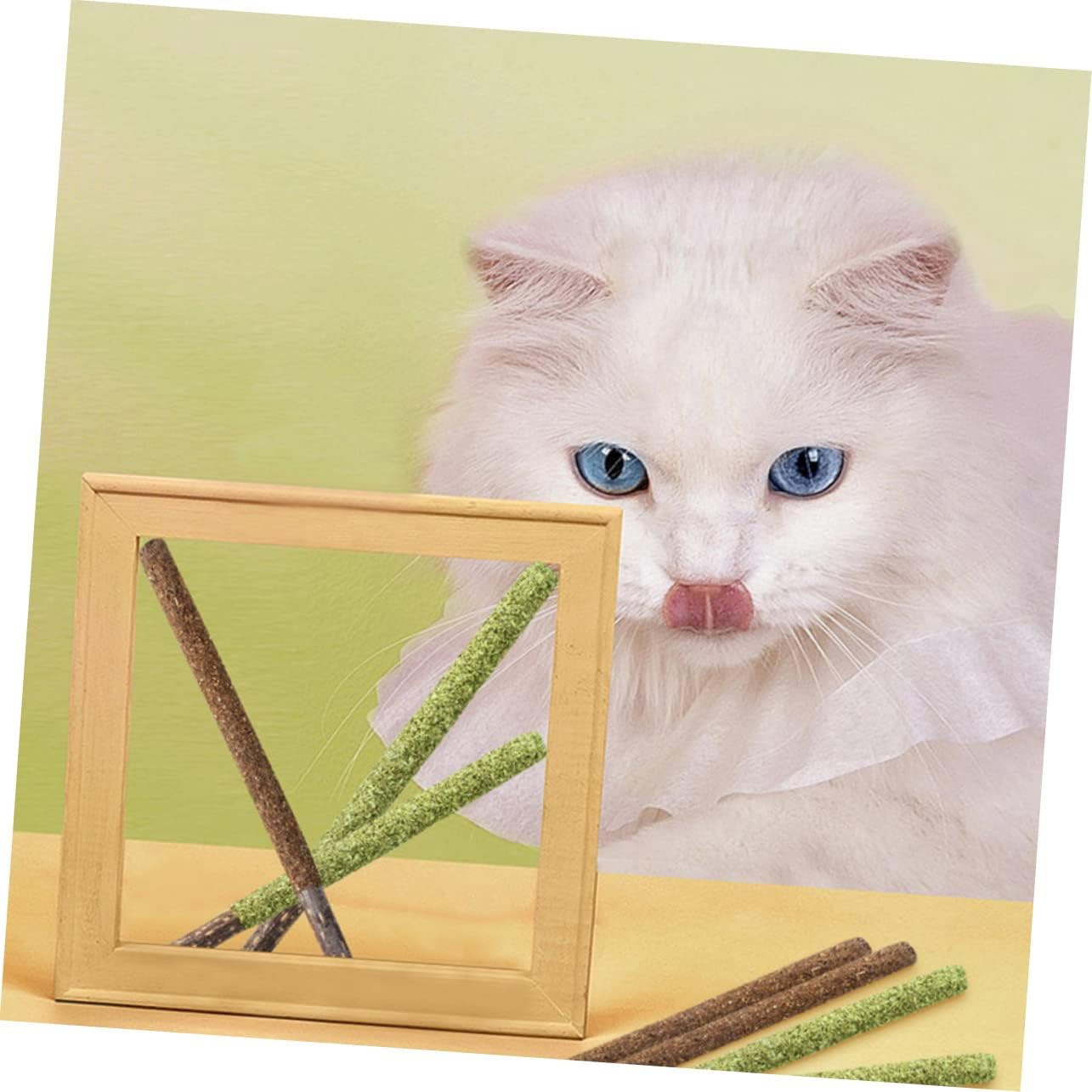 Ipetboom 2Pcs Cat Toy Chew Toys Small Animal Toys Catnip Toys for Cats Kitten Teething Toy Cat Teething Chew Toy Cat Cuddle Toy Pet Supplies Pet Snack Gall Fruit Sticks Catnip Balls