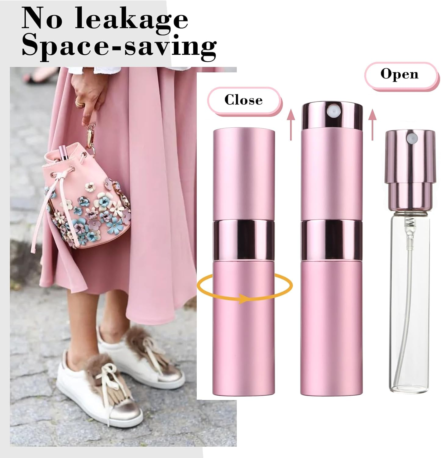 Refillable Mini Perfume Atomiser, 8 Ml, Set of 4, Leak-Proof & Refillable, Pocket Dispenser for on the Go with Pipette, High-Quality Aluminium (Travel, Fitness, Everyday) - Elegant & Splash-Proof image number 3