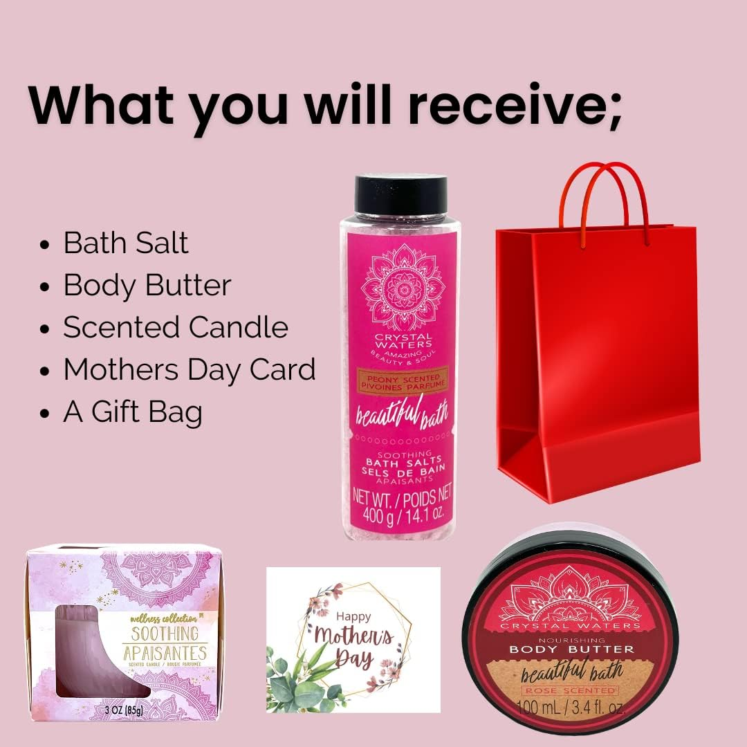 Mothers Day Gifts Ncluding Bath Salt, Body Butter & Soothing Scented Candle for Mother'S Day from Son, Daughter, Wife, Grandma, Auntie, Kids Friends. Teacher Nurses Appreciation Week image number 2