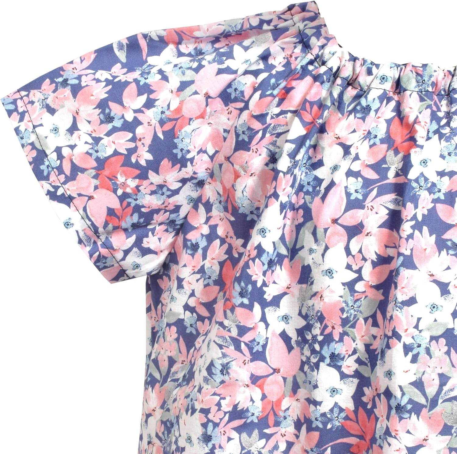 COLORFUL CANDY STYLE Laura Ashley N1343813 Short Sleeve Smock (39.4-43.3 Inches (100-110 Cm) Floret Set of 3 Fashionable Children'S Short Sleeve Smock Kindergarten Apron for Elementary School image number 1