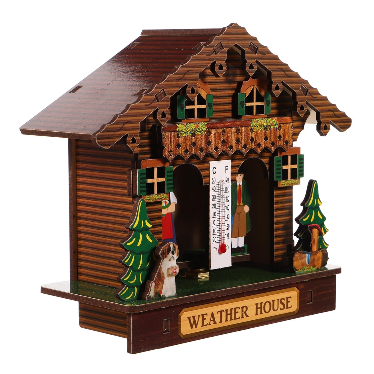 Wall Mounted Weather Station Thermometer Hygrometer Barometer for Indoor Outdoor Use Accurate Temperature Humidity Gauge with Elegant Vertical Design for Patio Garden Home image number 1