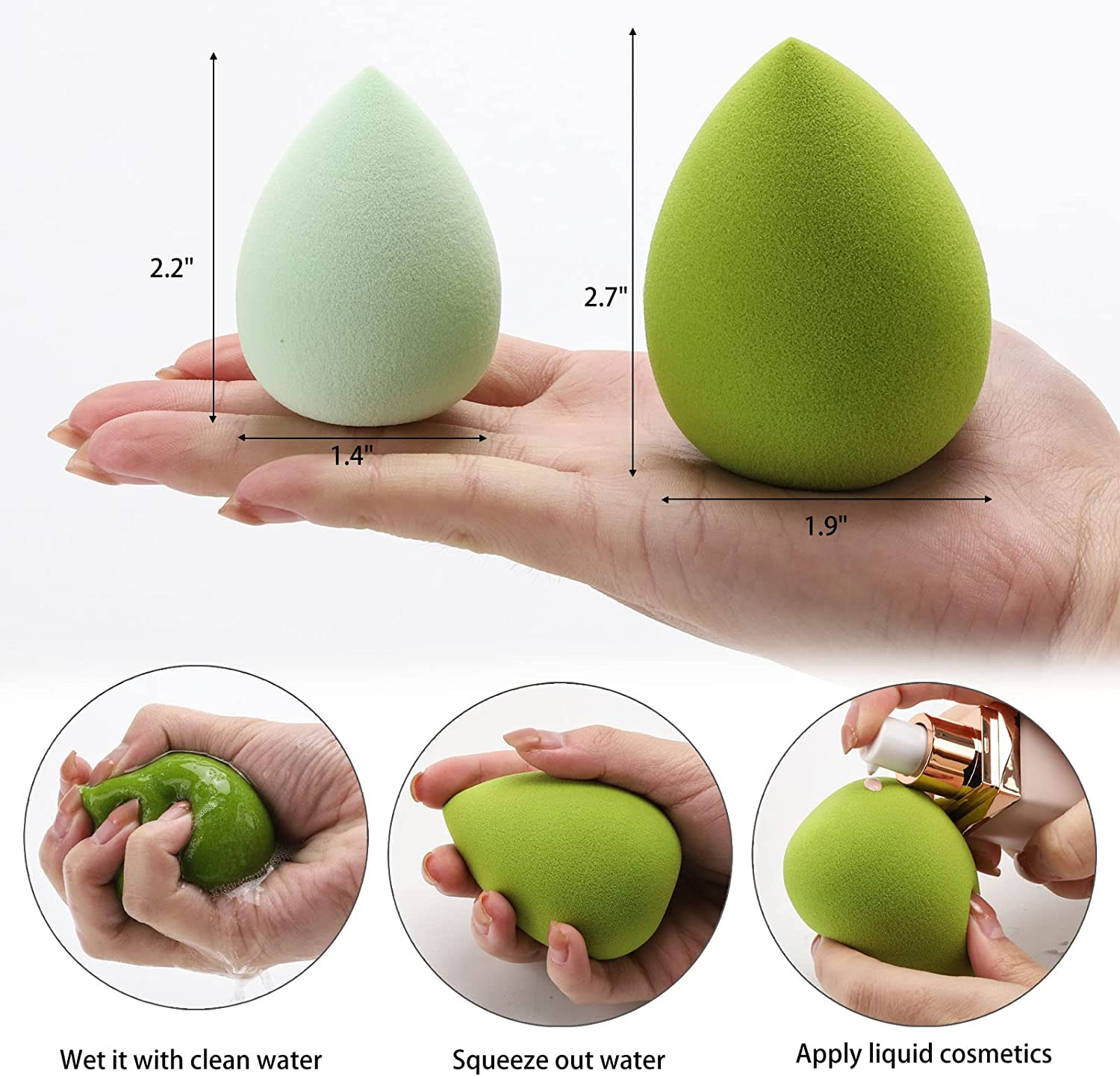 20 Packs Makeup Sponge Set Blender Blending Sponge Face Beauty Sponge Flawless for Foundation and Powder image number 5