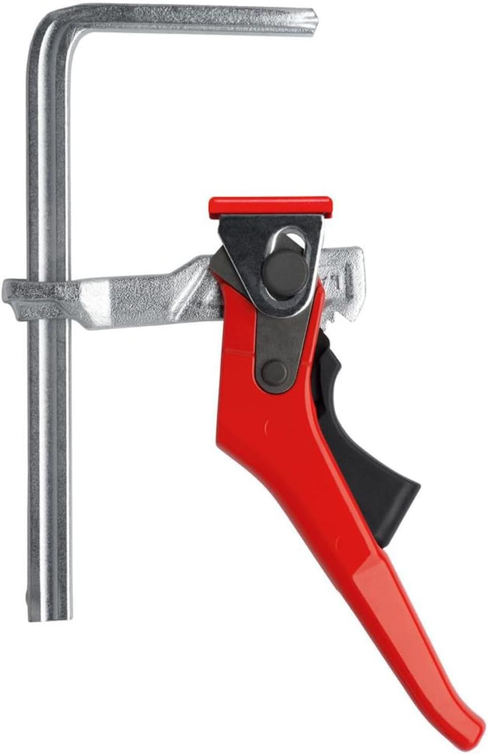 Bessey GTR16S6H All Steel Ratcheting Table Clamp with 6 5/16" Capacity X 2 5/16" Throat Depth & 540 Lb Clamping Force, Red/Silver