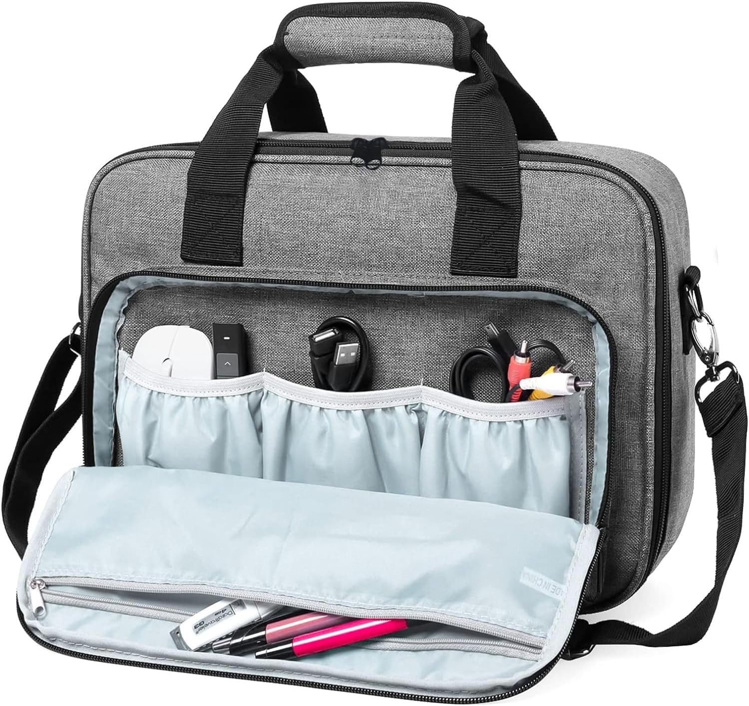 Projector Bag for Projector, Projector Travel Bag, Portable Projector Bag, Projector Carry Bag, Projector Bag with Shoulder Strap, Compatible with Most Large Projectors