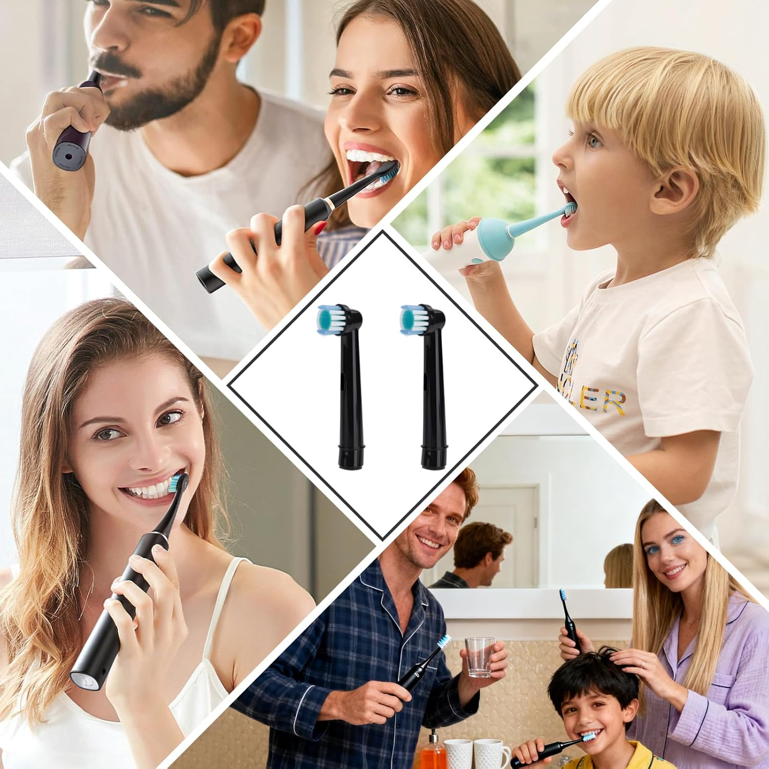 8-Pack Replacement Toothbrush Heads Compatible with Oral B Toothbrush and Vitality Plus、Pro 100 300 2000 2500X, Electric Toothbrush Heads for Deep Cleaning and Plaque Removal image number 4