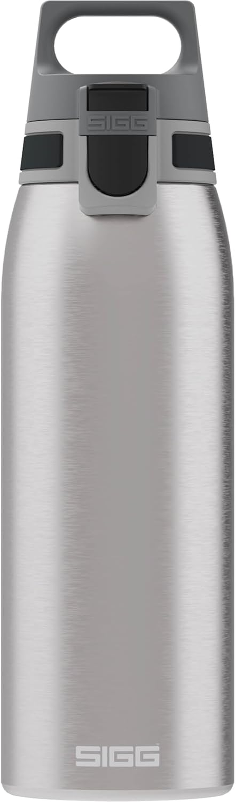 SIGG - Stainless Steel Water Bottle - Shield ONE Brushed - Suitable for Carbonated Beverages - Leakproof - Lightweight - BPA Free - Brushed - 1 L