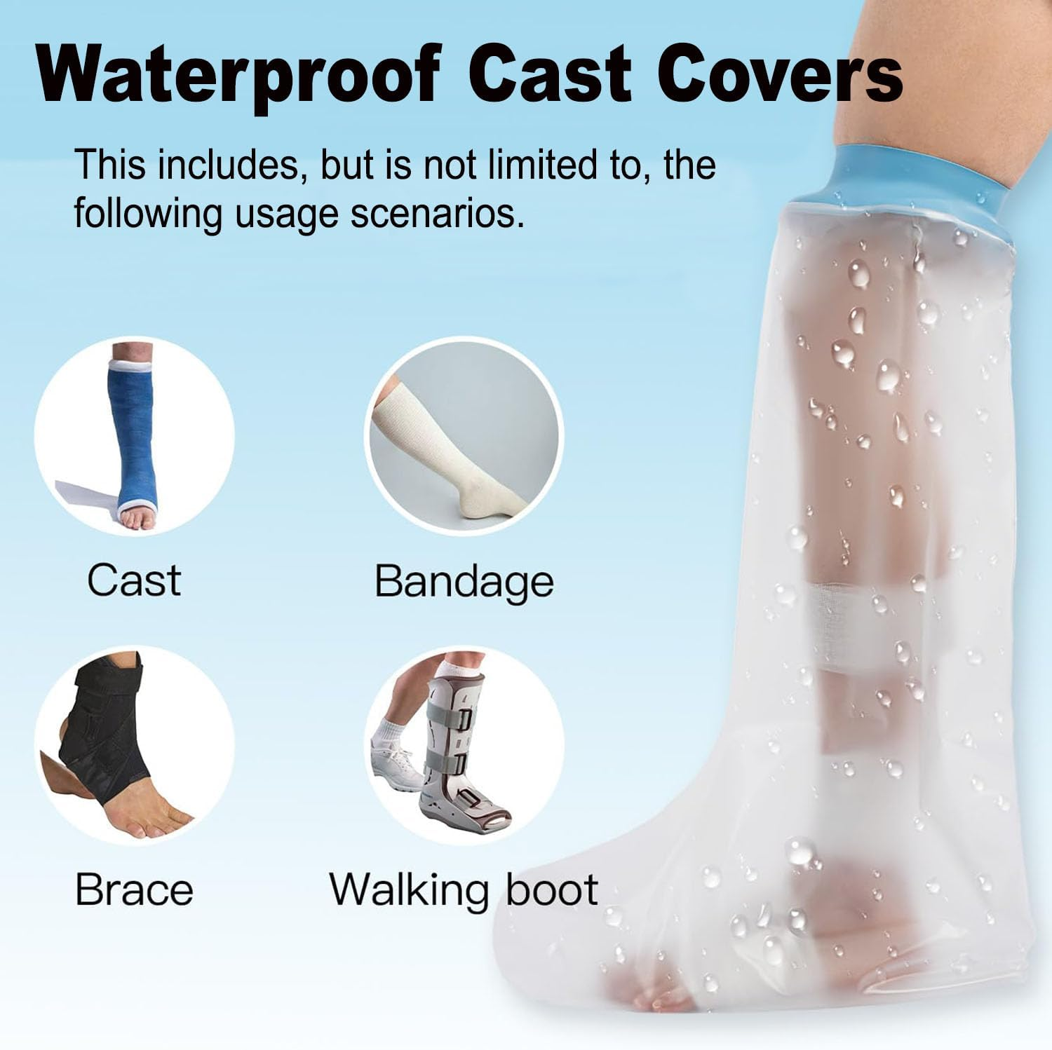 Waterproof Leg & Arm Cast Cover for Shower Reusable, Soft & Comfortable Cast Protector for Post-Surgery, Broken Bones, or Injuries Ideal Shower Bag for Short Leg Casts image number 5