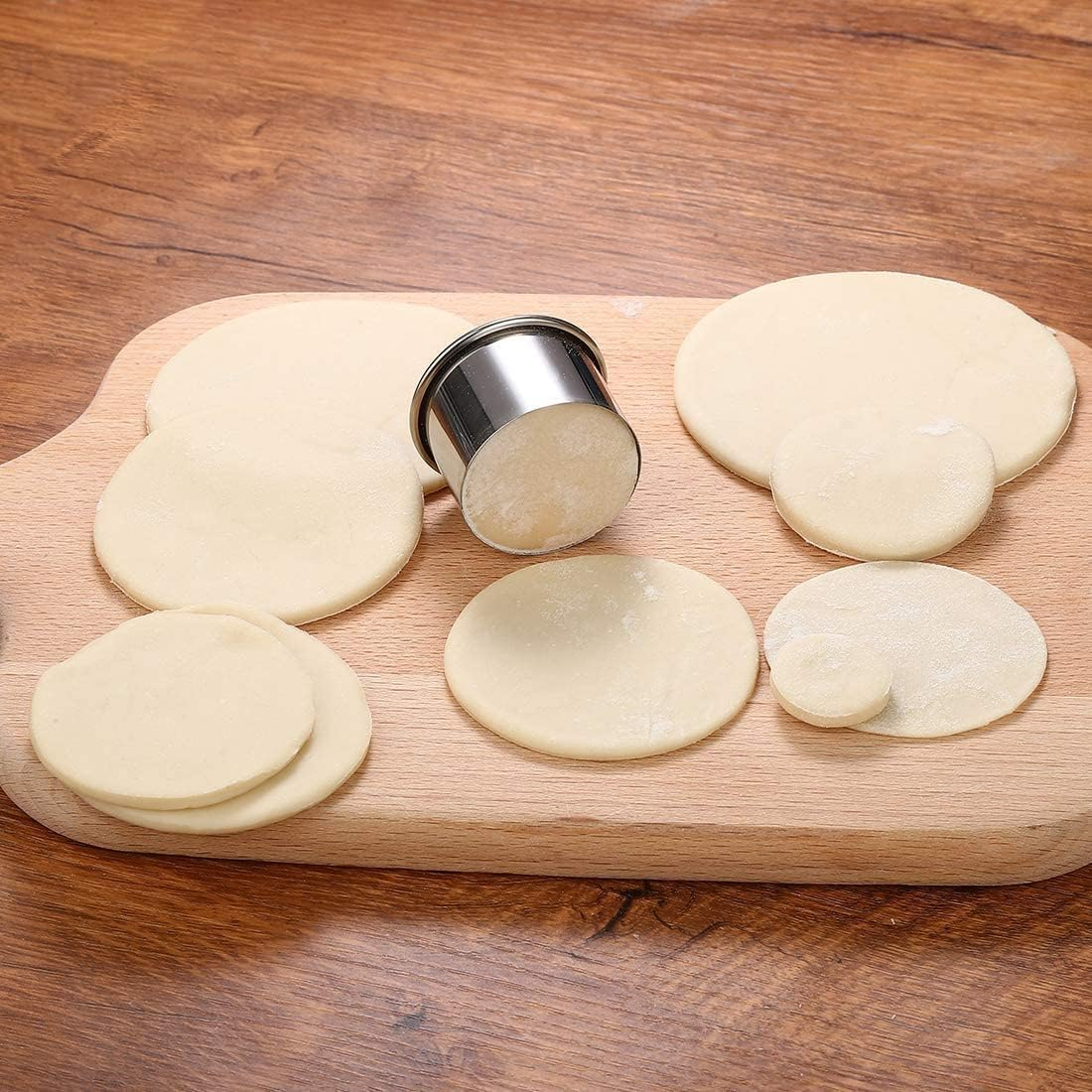 CMD 11 PCS Cookie Cutters, round Cookie Cutters Variety Pack, Stainless Steel for Cooking Baking Biscuit Cake Pastry Donut Cutter Ring Molds (11 Pack round 2-9CM/0.9-3.5IN.) image number 4