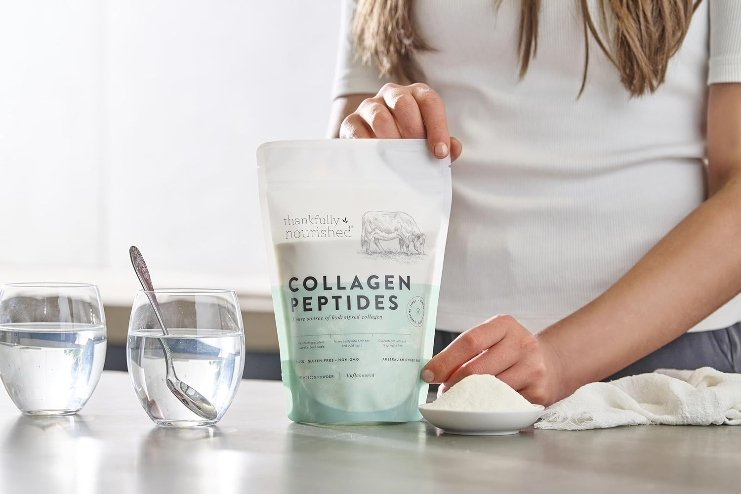 Thankfully Nourished Collagen Peptides 300G image number 1
