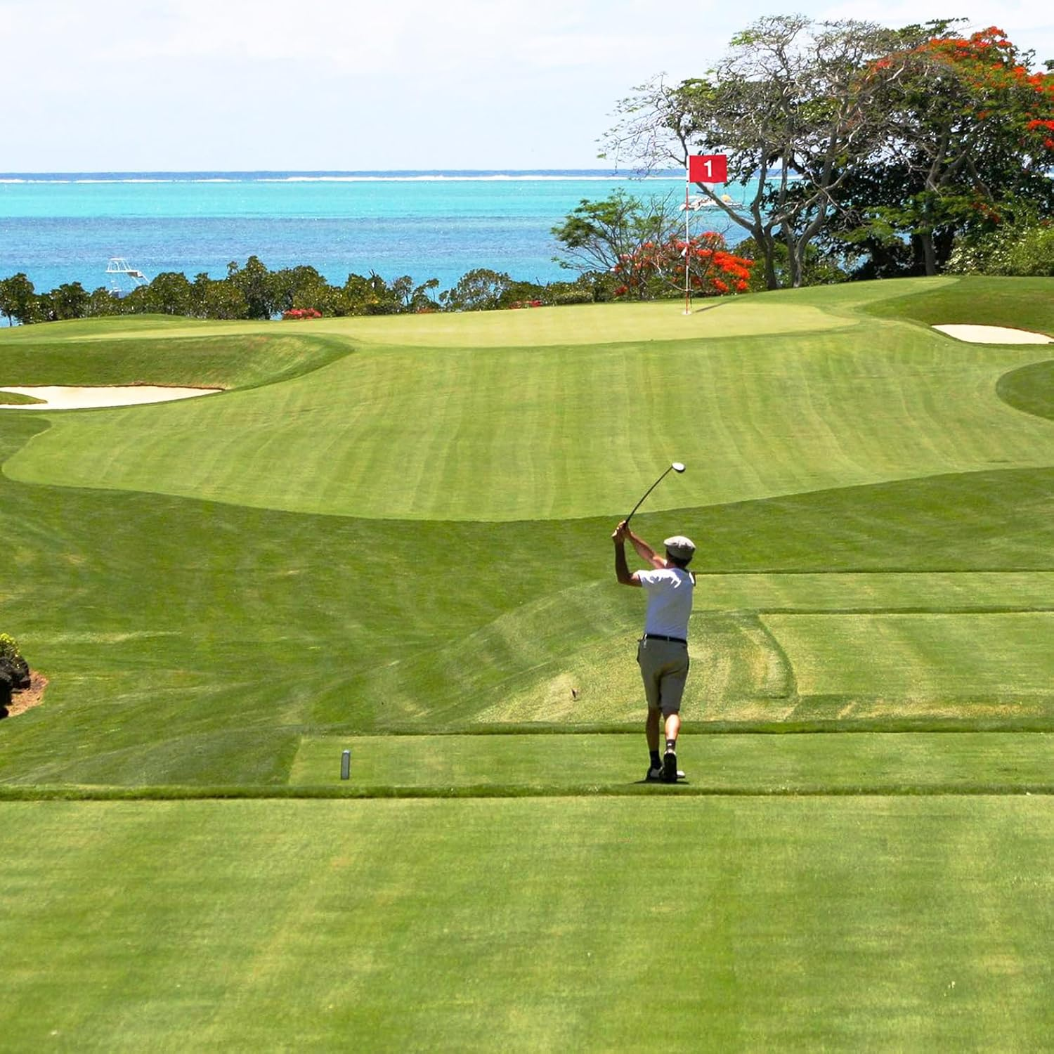 Golf Flagstick 6Ft, 185Cm Portable Five-Section Design for Backyard Practice Putting Green, Driving Range Golf Pin Flag Hole Cup Set, Gift Idea image number 3