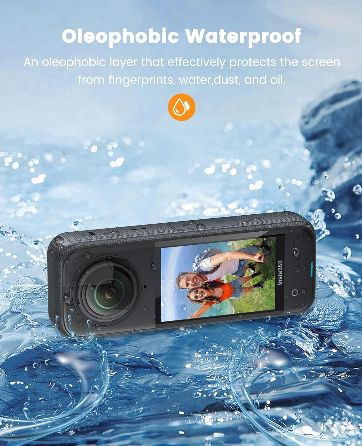 Yeavoic Screen Protector for Insta 360 X4 Screen Protector, Hardened, Pack of 2 Camera Accessories for Insta360 X4 Film, 9H Hardness, Glass, Scratch-Resistant image number 6