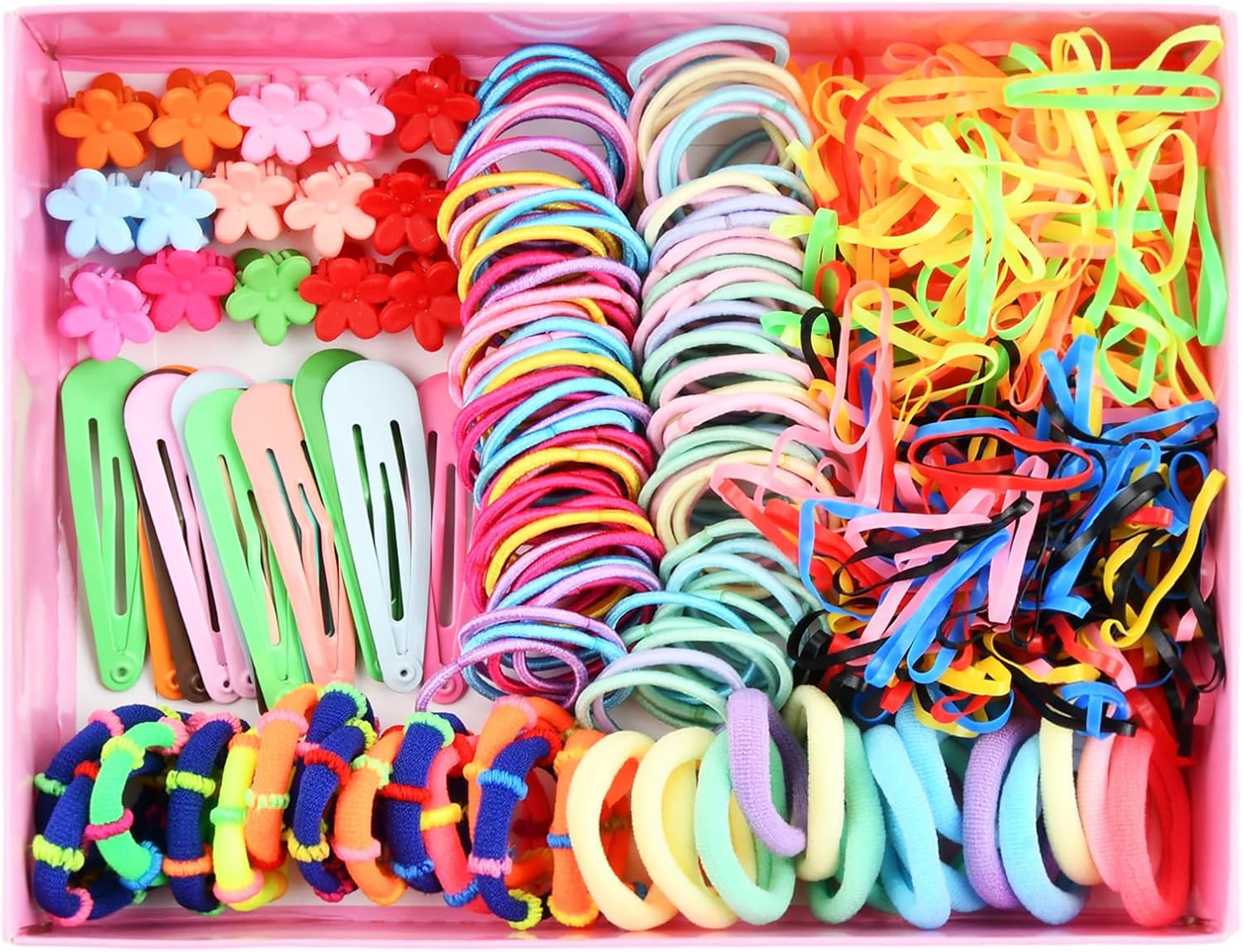 780 Pieces Baby Little Girls Hair Clips, Girl Hair Accessories Gift Set Elastic Rubber Hair Ties Variety Hair Accessories for Girls Baby Kids image number 5