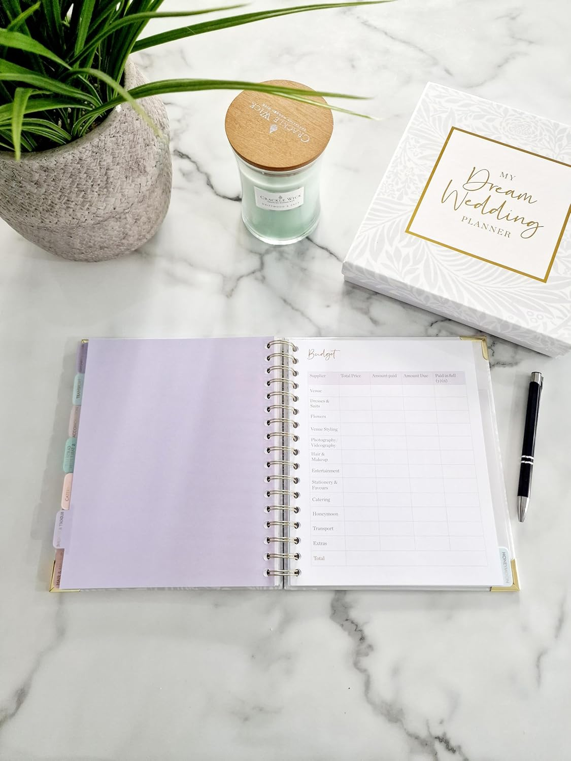 Award Winning 2025 | Luxury White & Gold UK Wedding Planner Book Organiser | Engagement Gift for Brides & Grooms | a Beautiful Complete Organiser Diary with Matching Gift Box & Smartphone App image number 1