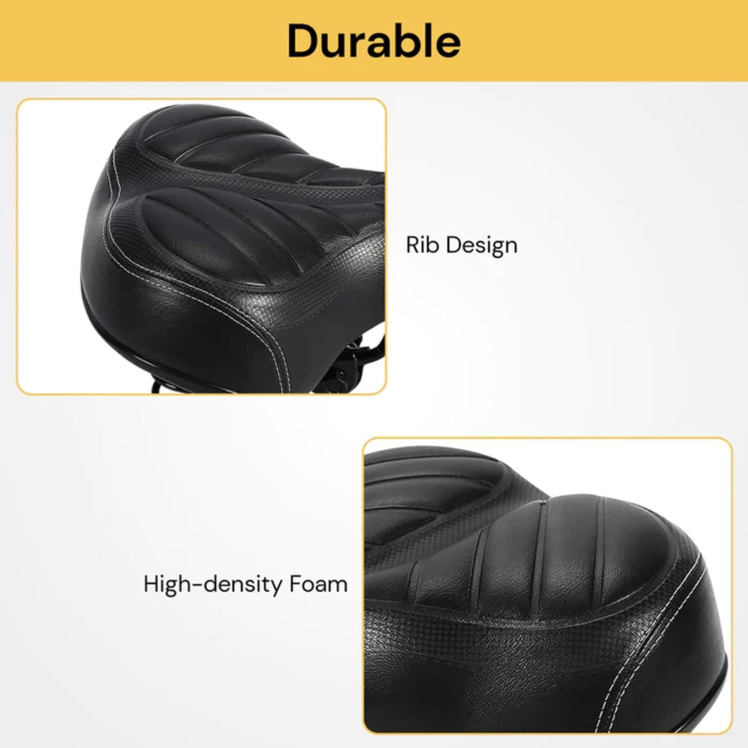 EZONEDEAL Bike Seat, Bicycle Seat, Mountain Bike Bicycle Saddle, Electric Bike Seat, Gym Exercise Spin Bike Seat, Kids Bike Seat, Road Bike Seat, Unisex Universal-Black image number 2