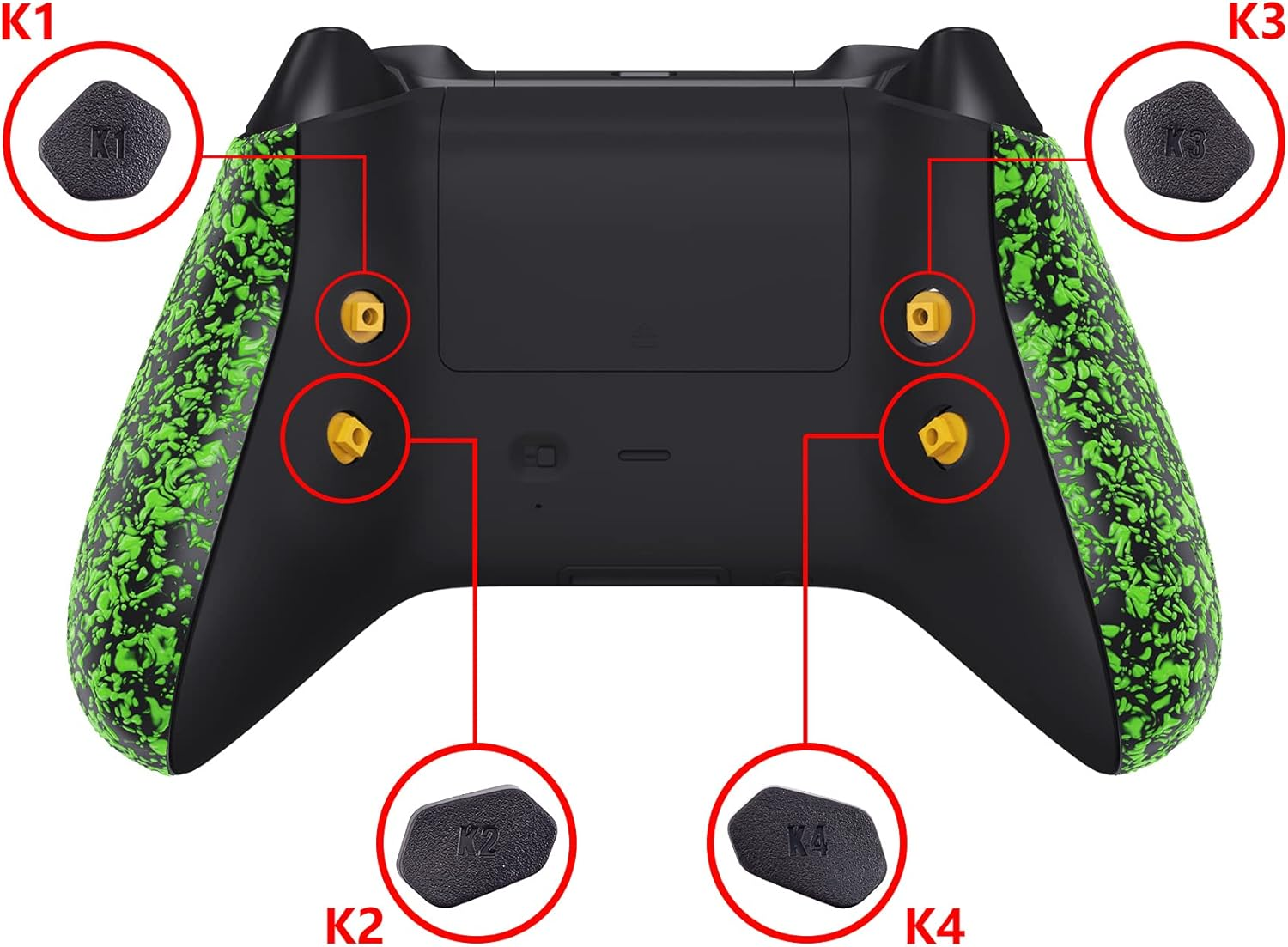 Extremerate Textured Green HOPE Programable Remap Kit for Xbox Series X/S Controller, Upgrade Boards & Redesigned Back Shell & Side Rails & Back Buttons for Xbox Core Controller - Textured Green image number 2