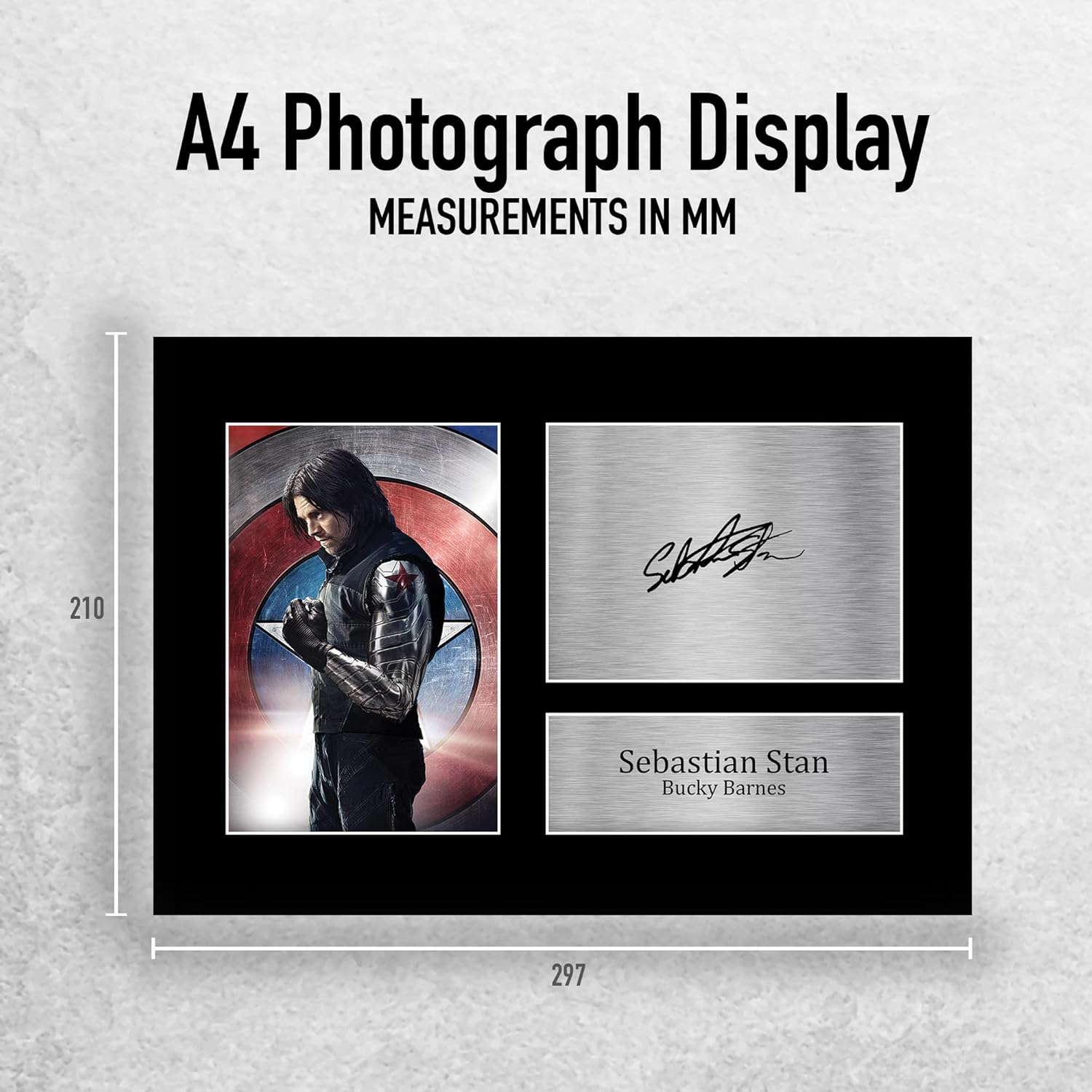 HWC Trading A4 Sebastian Stan Bucky Barnes Gifts Printed Signed Autograph Picture for Movie Memorabilia Fans - (Unframed) Sebastian Stan image number 6