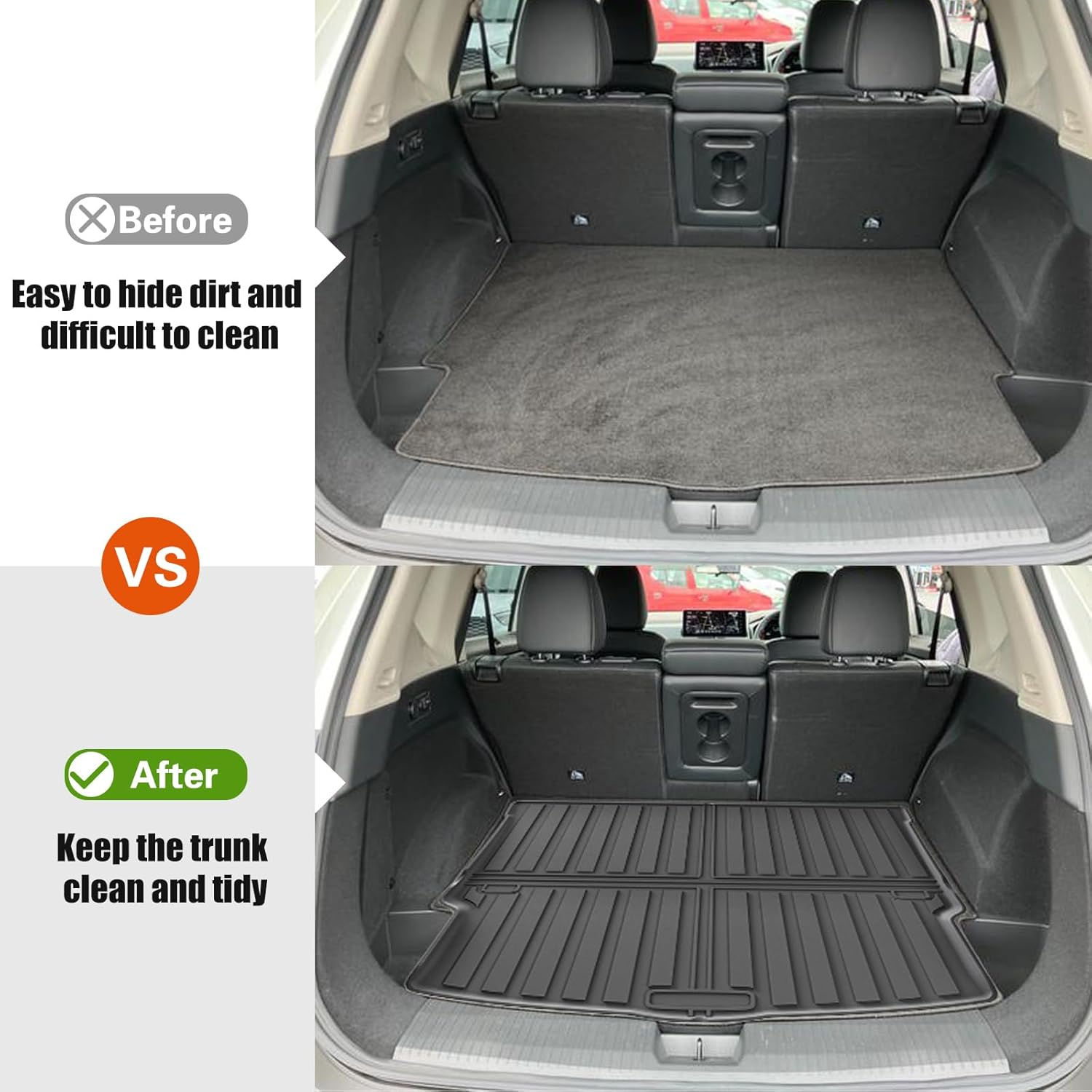 CMPCTR Cargo Mat Boot Liner for Nissan X-Trail T33 2022-2024 TPE Cargo Liner Heavy Duty Cargo Trunk Mat Luggage Tray Interior Accessories image number 2