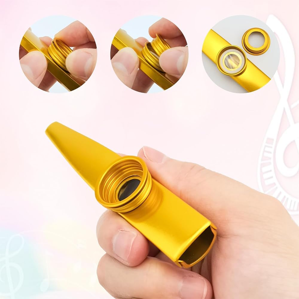 6 Pcs Metal Kazoos, Musical Instruments, Kazoo Flutes, Party Favor, Gift Bag Fillers, Entertainment Gift image number 6