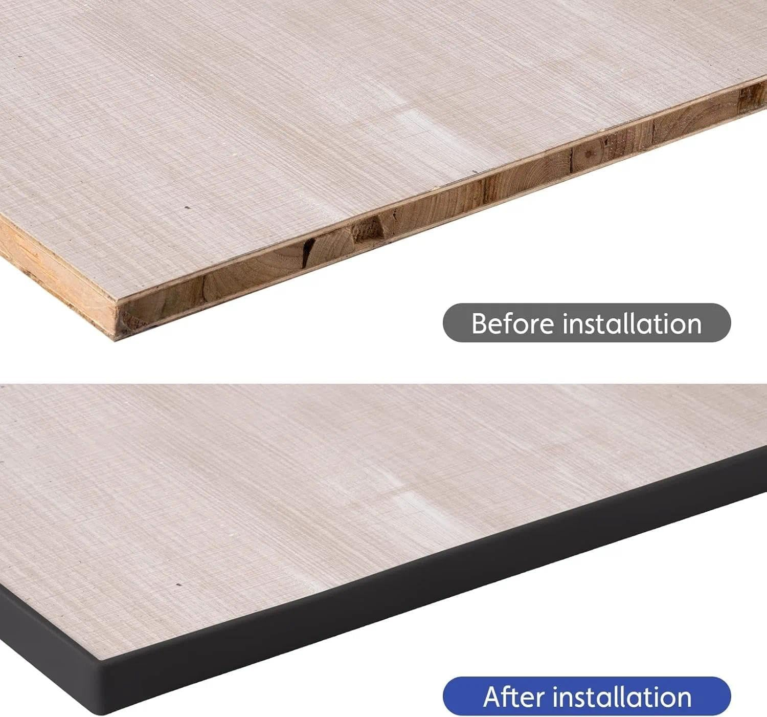 U-Shape Flexible Furniture Edge Banding,5Mx16Mm Black TPE Self Adhesive Edging Trim DIY Furniture Veneer Edging Tape Edge Strip Worktop Cabinets Table Shelves 16Mmx5M image number 5