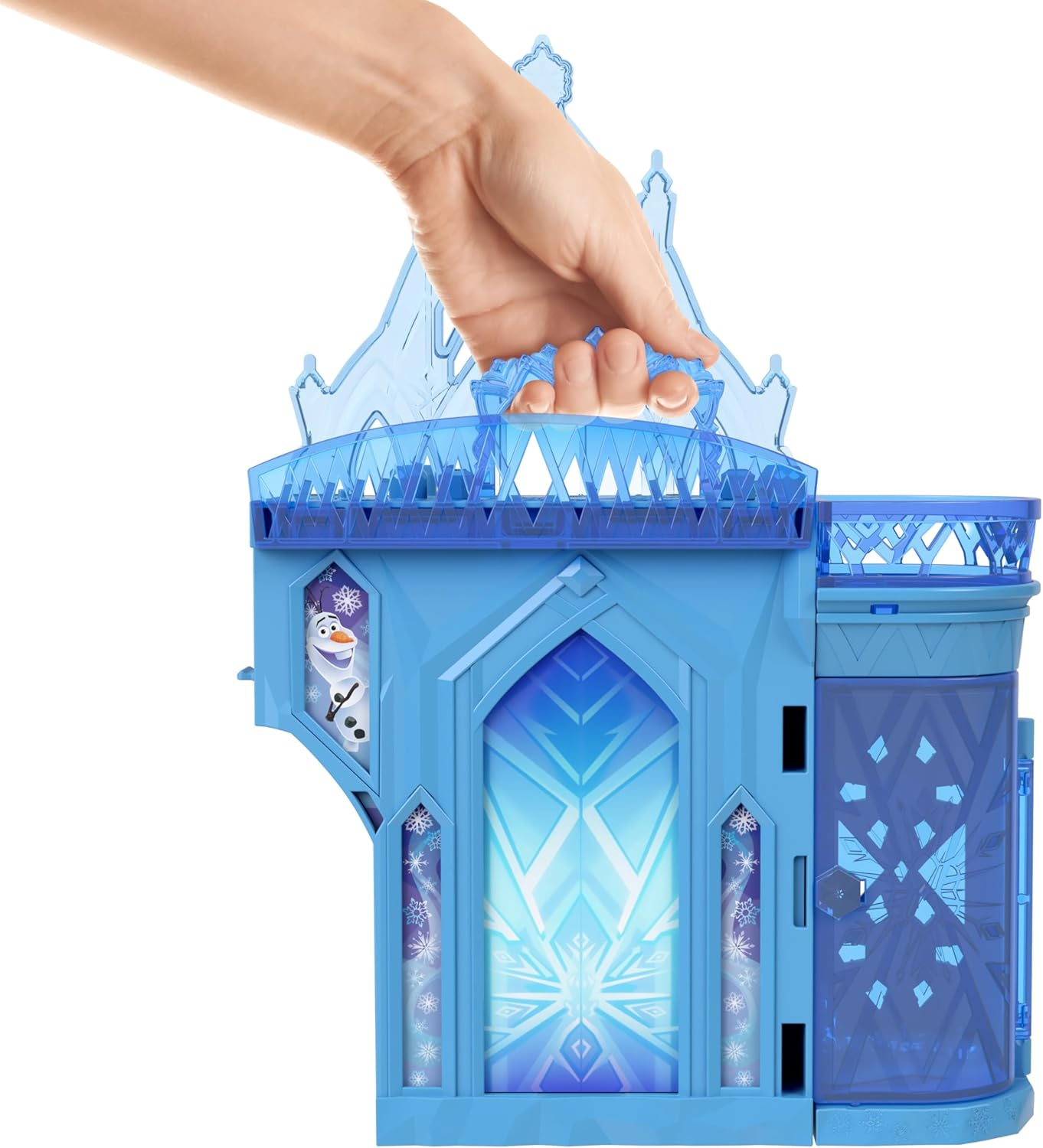 Mattel Disney Frozen Toys, Elsa Stackable Castle Doll House Playset with Small Doll and 8 Pieces, Inspired by the Disney Frozen Movies, Kids Travel Toys and Gifts - Multi-Coloured image number 5