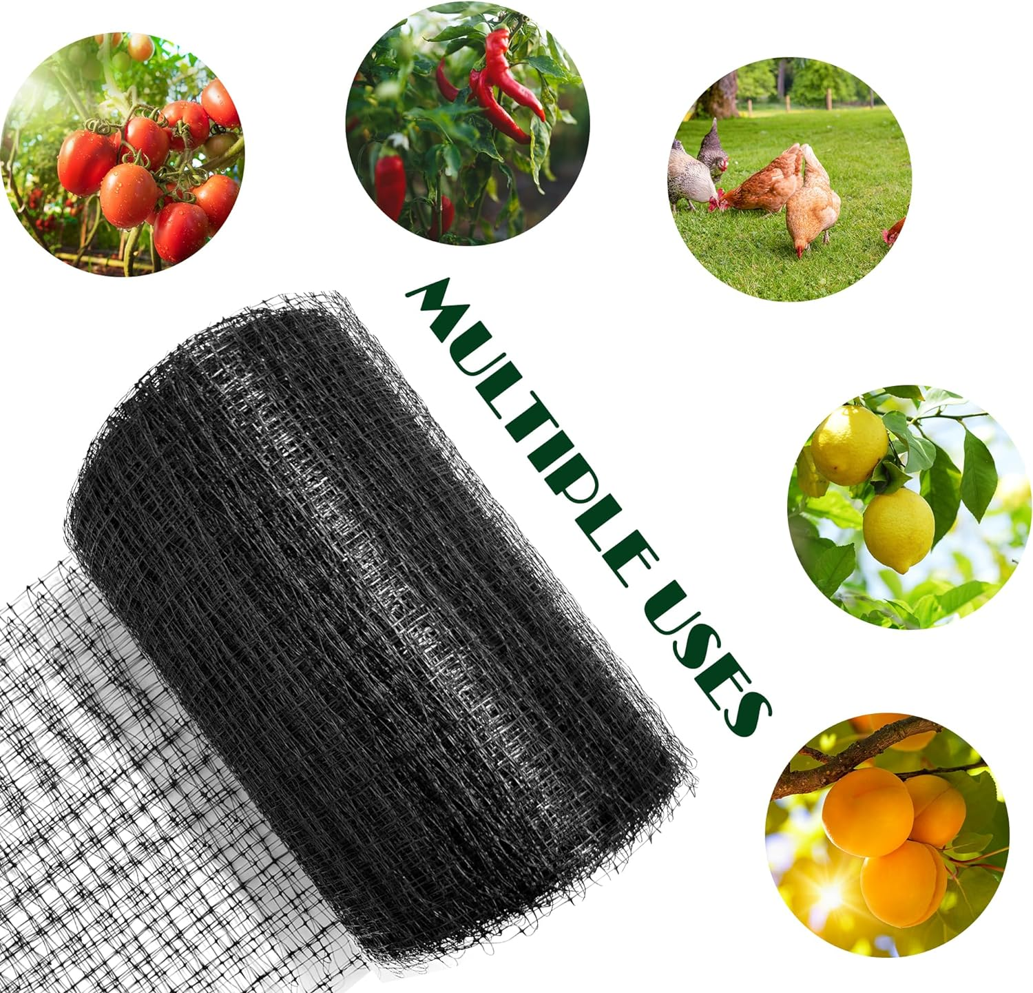 Bird Netting 7X20 Feet for Garden Protection, Temporary Reusable Fence Barrier anti Birds, Flexible Plastic Trellis Netting for Vegetables Fruit Flowers Crops Fence Cover. image number 1