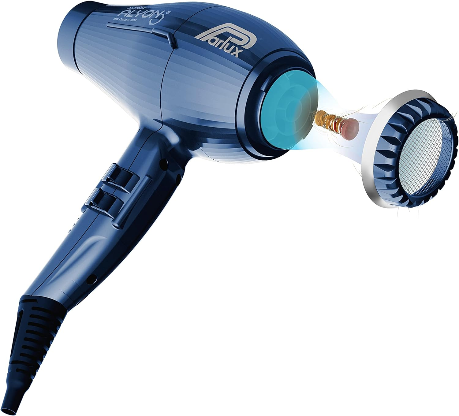 Parlux Alyon Ionic Midnight Blue Hair Dryer + Magic Sense Diffuser image number 1