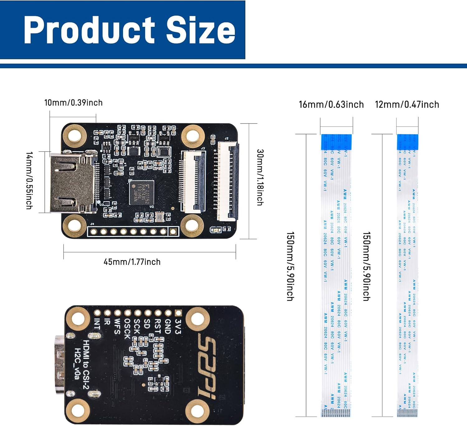 Geeekpi Hdmi-To-Csi2 Adapter Board for Raspberry Pi 4B/3B+/3B/Pi Zero/W/2W, HDMI to CSI Camera Port Adapter for the Raspberry Pi 4/3 image number 4