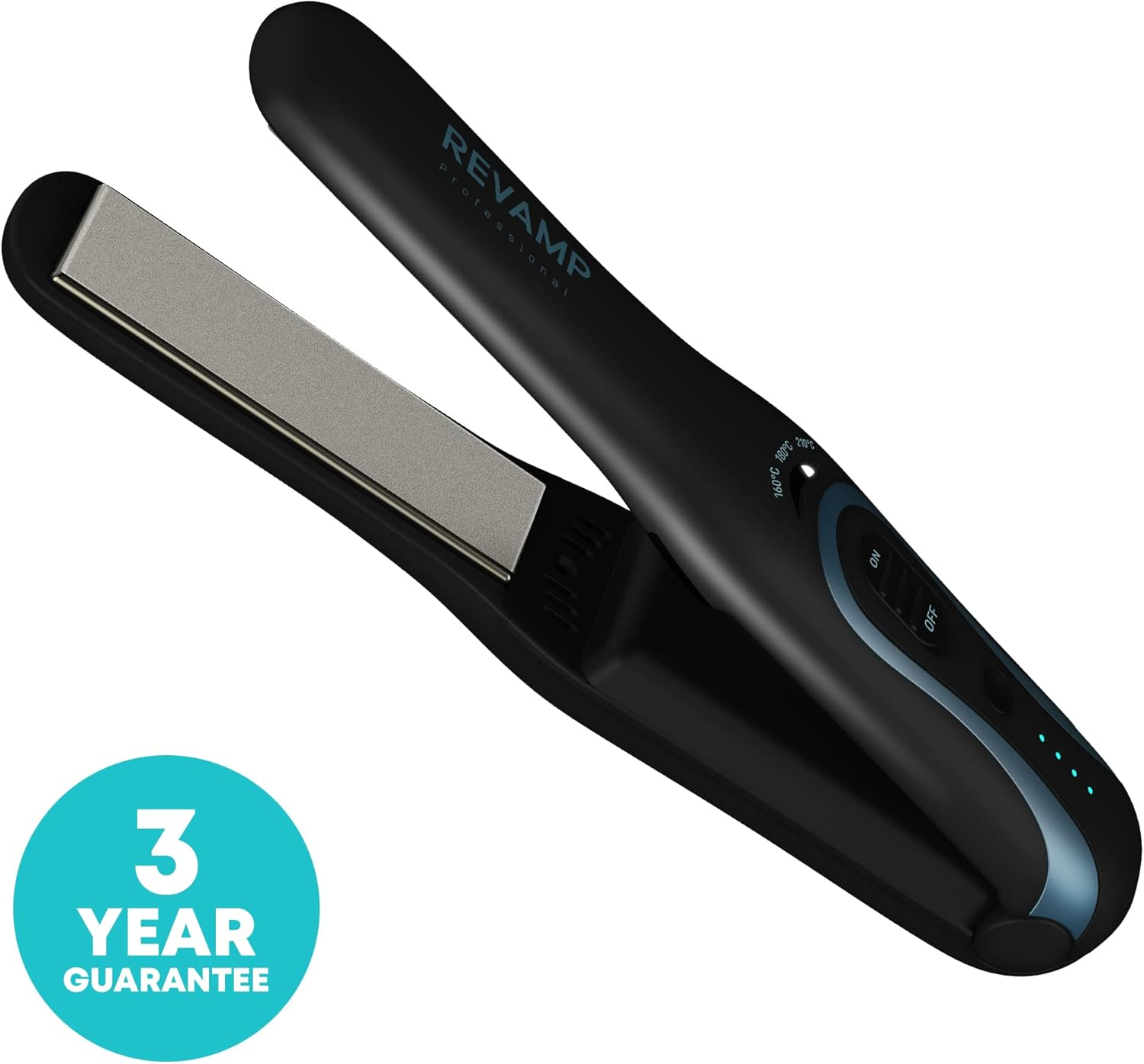 Revamp Cordless Progloss Liberate Shine Hair Straighteners, Compact Ceramic Straighteners with Lithium-Ion Technology for Frizz-Free Hair, Enriched with Progloss Smooth Keratin, Argan and Coconut Oil