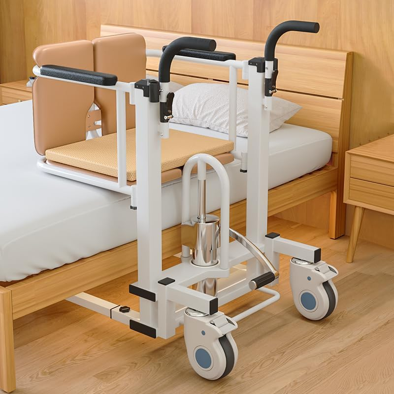 Artudatech Shower Patient Lift Patient Chair Hydraulic Transferred Lift W/180&deg;Split Seat and Table image number 1