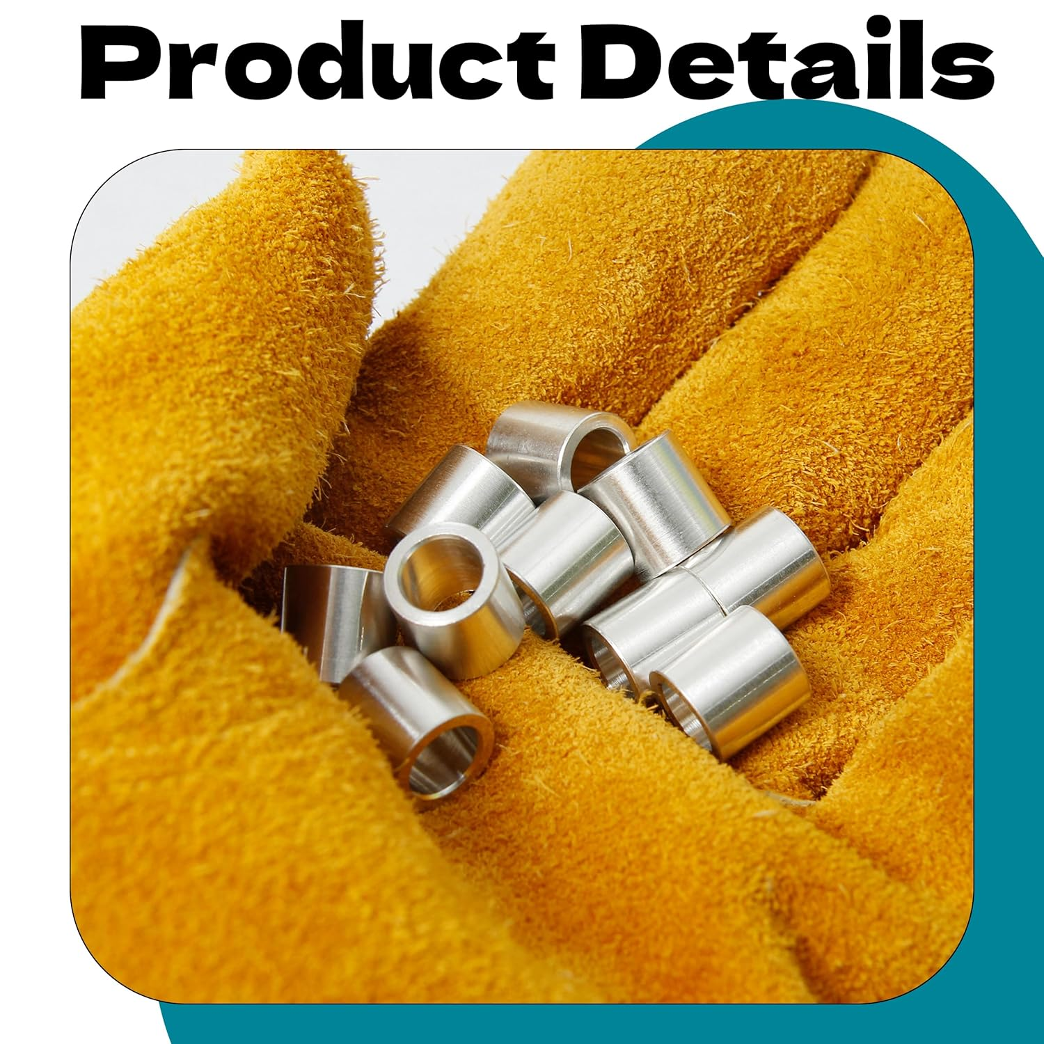 Zhooooonglf 10Pcs M8 Aluminum Spacers, Metal Spacer Aluminum round 8.2Mm ID X 12Mm OD X12Mm L Thickness Screw Standoff for M8 Screw Bolts Silver