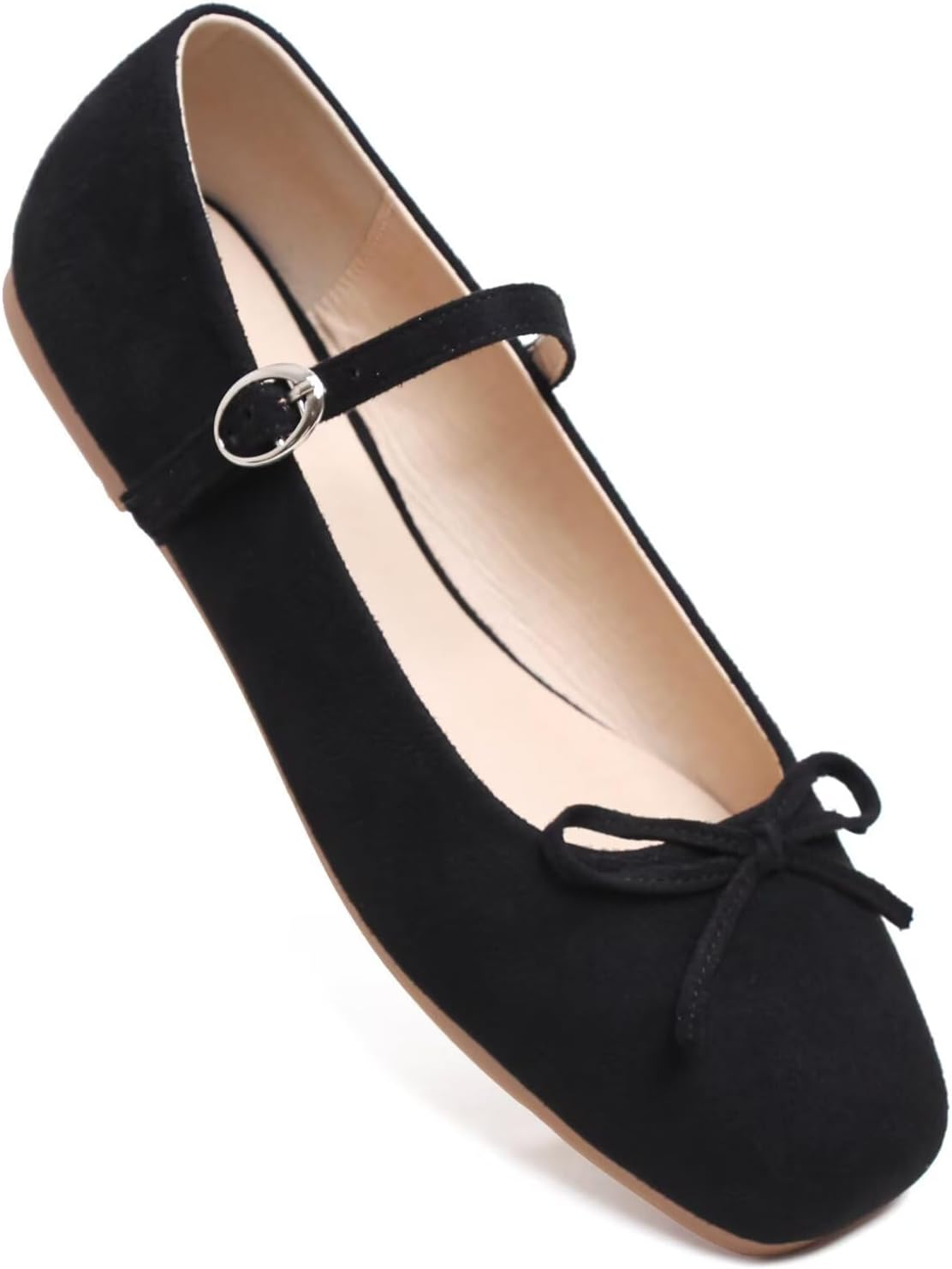 TN TANGNEST Women'S Slip on Flats Comfortable Square Toe Mary Jane Flats Soft Dance Ballet Flats image number 6