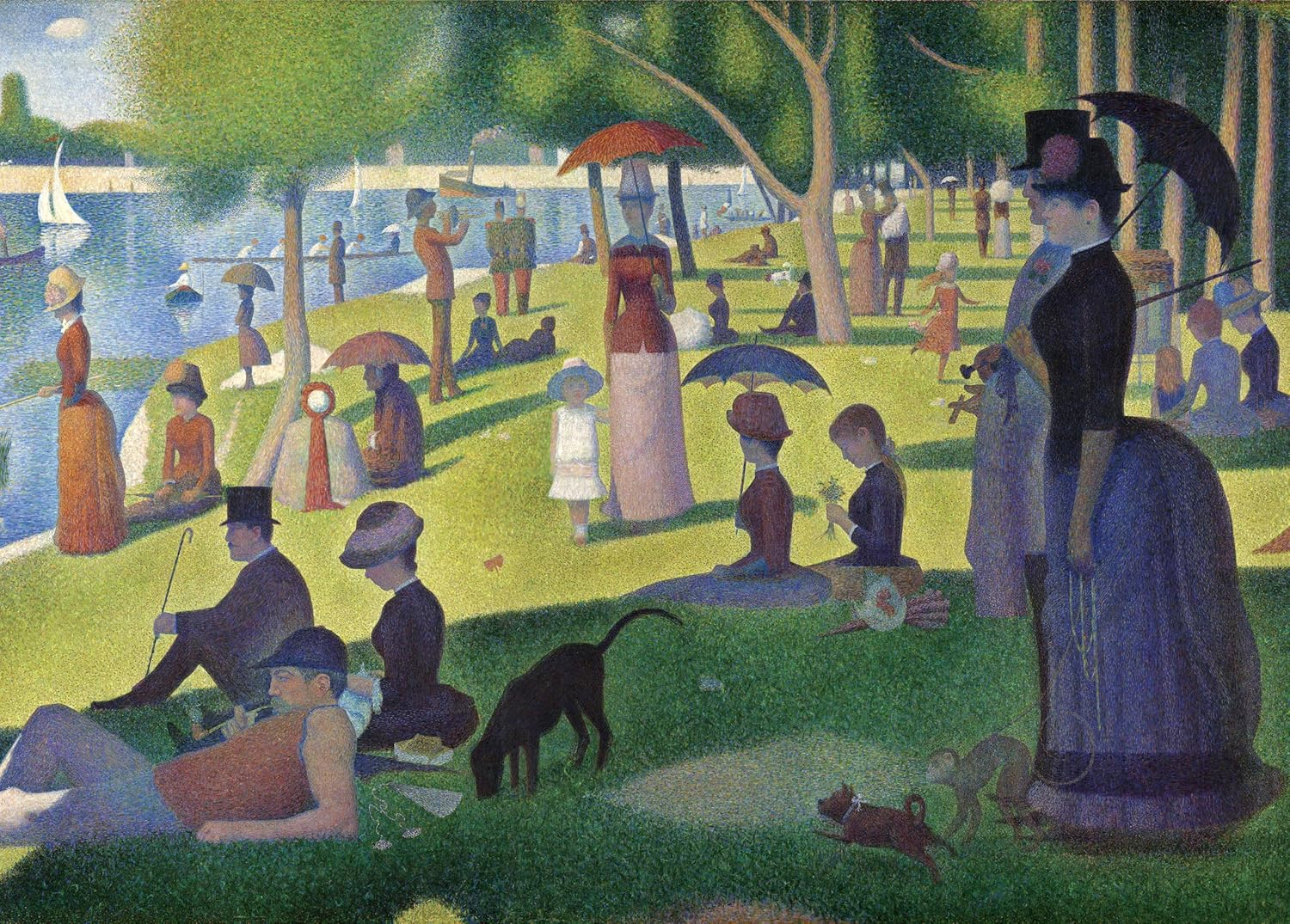 A Sunday on La Grande Jatte 1000 Piece Jigsaw Puzzle image number 2