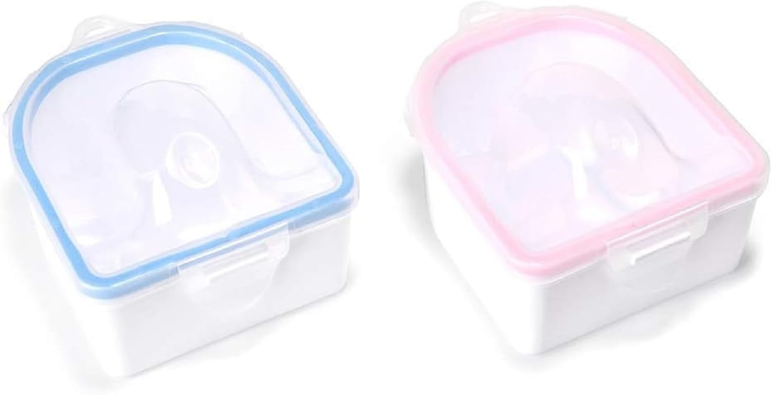 Nail Soaking Bowl Nail Soak off Bowl Acrylic Nail Remover Tool Acetone Nail Polish Remover Bowlnail Soaker Tray Manicure Tool (11 * 14 * 6Cm-2 PCS)