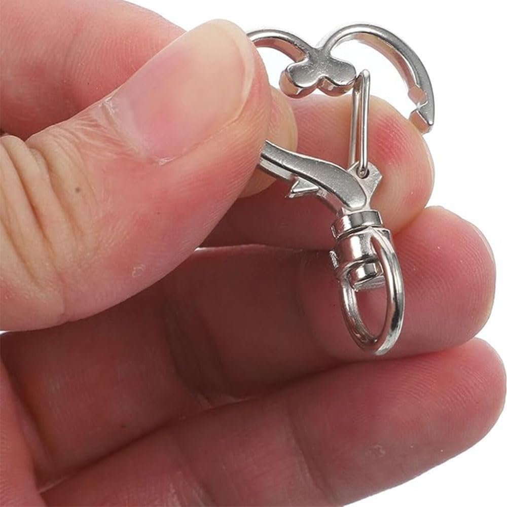 20Pcs Metal Swivel Lobster Clasp Snap Hook Heart Shape, Metal Heart Spring Snap Keychain Clip DIY Key Chains Accessories,For Jewelry, Keychain Making, DIY Craft(Gold, Silver) image number 1