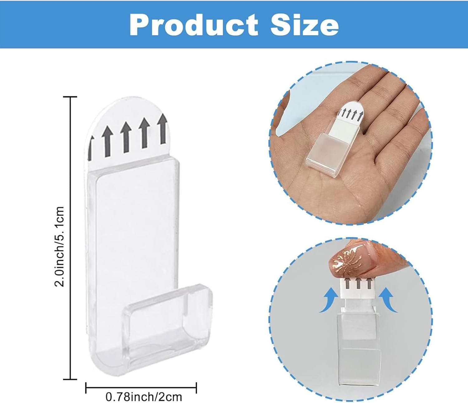 Zalizr 30 Pcs Vinyl Record Wall Display Holders, Self-Adhesive Hook Hanger Stand, Clear Acrylic Shelf for Lps, Music Albums, CD & Magazine Storage (Clear) image number 2