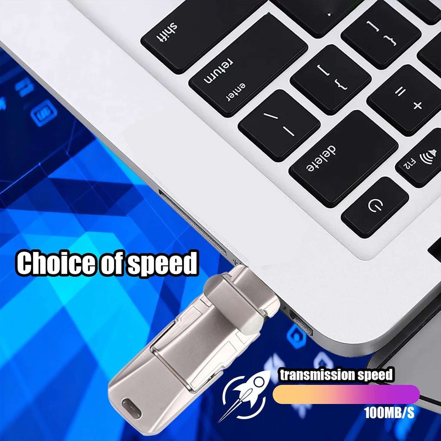 USB Flash Drive, 1Tb High-Speed Photo Stick, Data and Photo Storage Backup, 4-In-1 USB Storage, Suitable for Iphone/Ipad/Android/Pc/More Devices image number 5