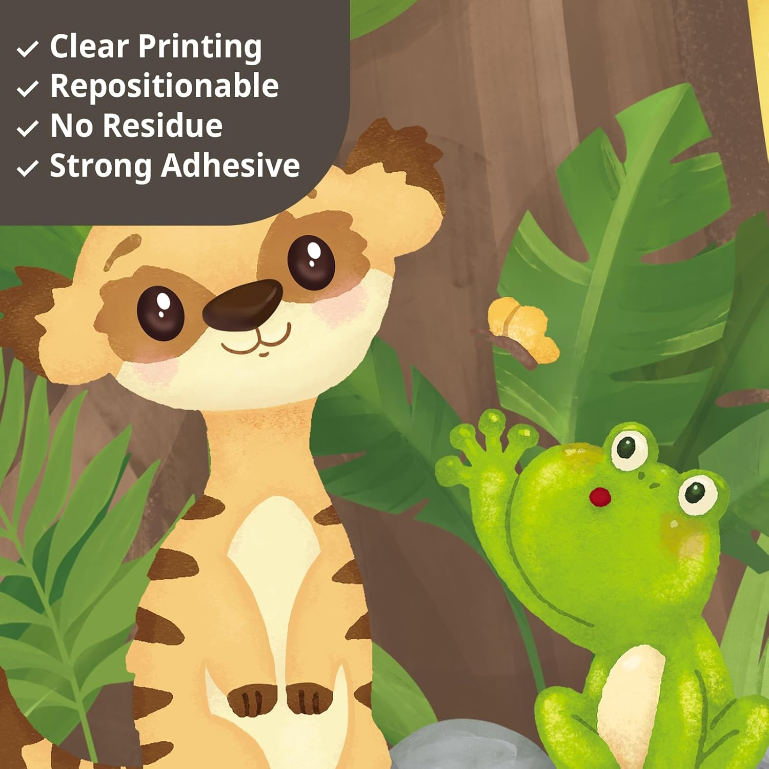 DECOWALL SG4-2504 Large Tree Jungle Animals Wall Stickers Peel and Stick Removable Decals for Kids Safari Nursery Bedroom Playroom Decor Zoo image number 6