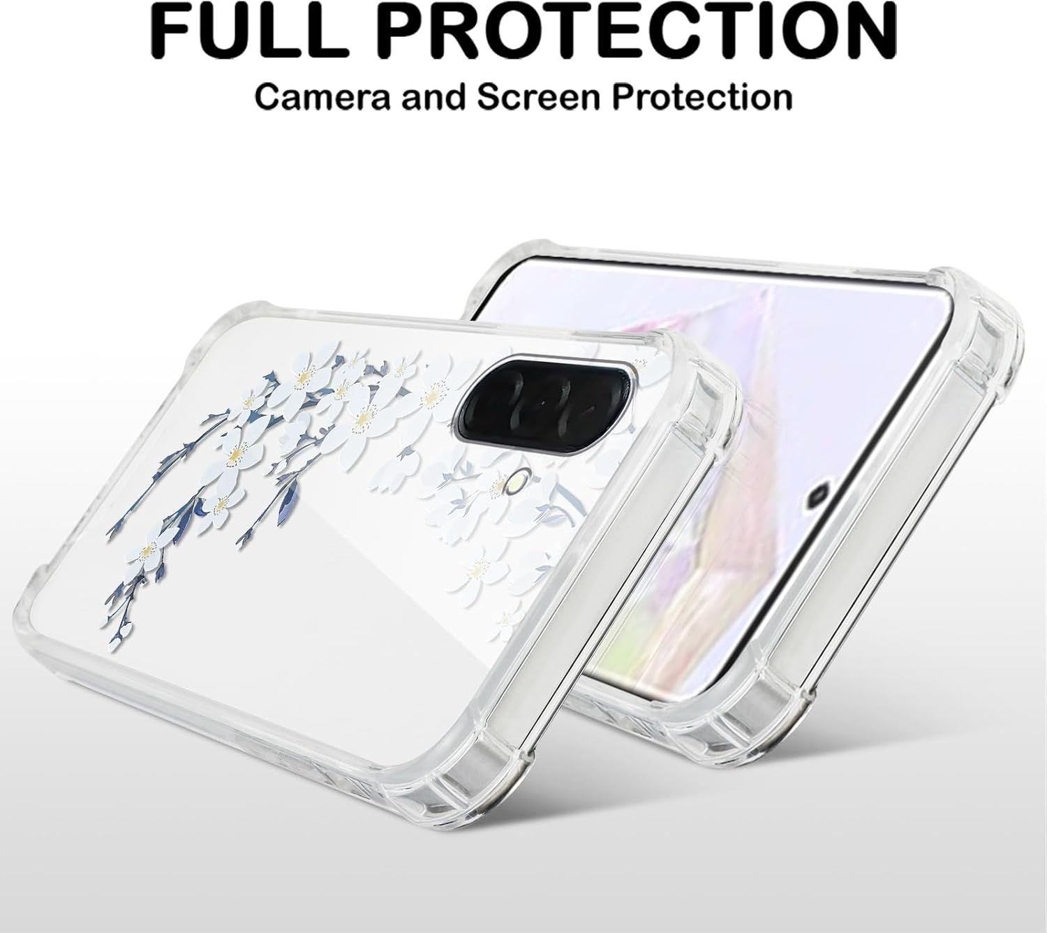 Saqmkil Transparent Case for Samsung Galaxy A36, Aesthetic Pattern Motif Design Women Girls Women Thin Mobile Phone Case Soft Cute Shockproof Clear Case Protective Case for Samsung A36 6.64 Inches image number 3