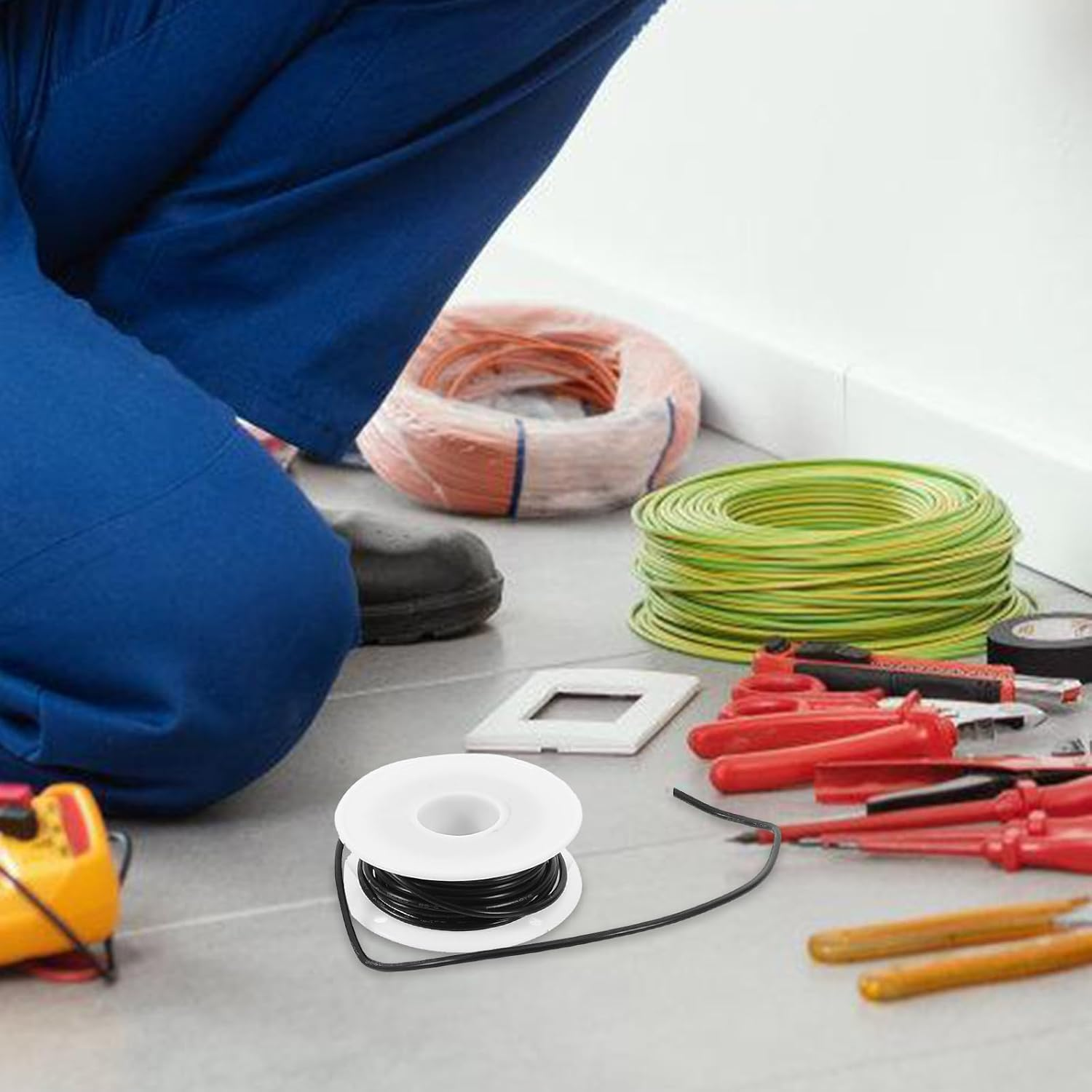 Gatuida 18 Awg Copper Wire Connection - 5M Insulated Electrical Cable for Electronics and DIY Projects 300V Rated 5 Rolls image number 6