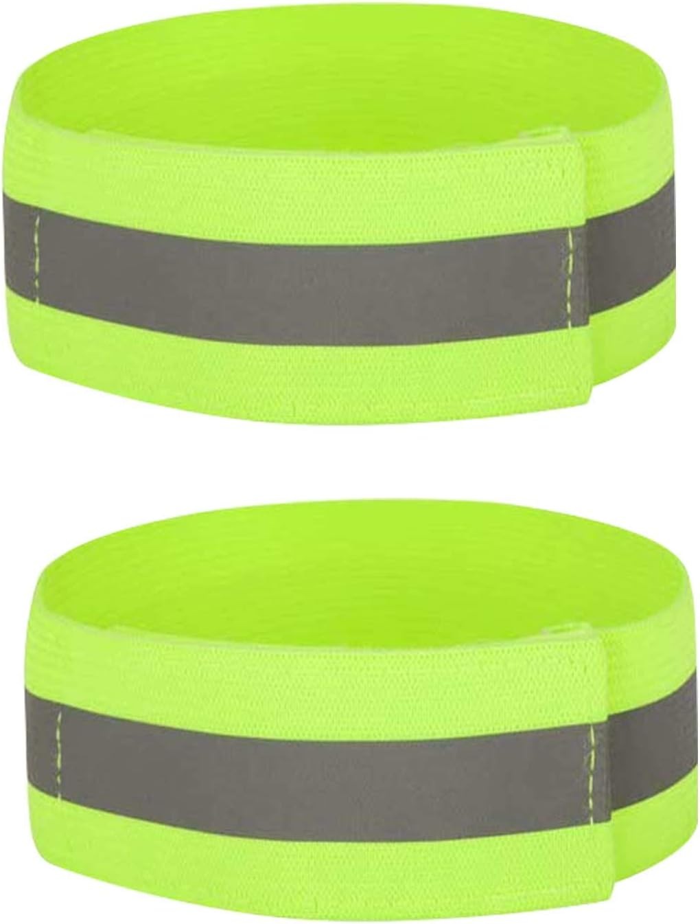 4PCS High Visibility Armbands, Elasticated Ankle Bands Hi Vis Reflective Running Armbands Wristbands Slap Armbands Reflector Strips Safety Bands for Running Walking Cycling Jogging Nigh Outdoor Safety