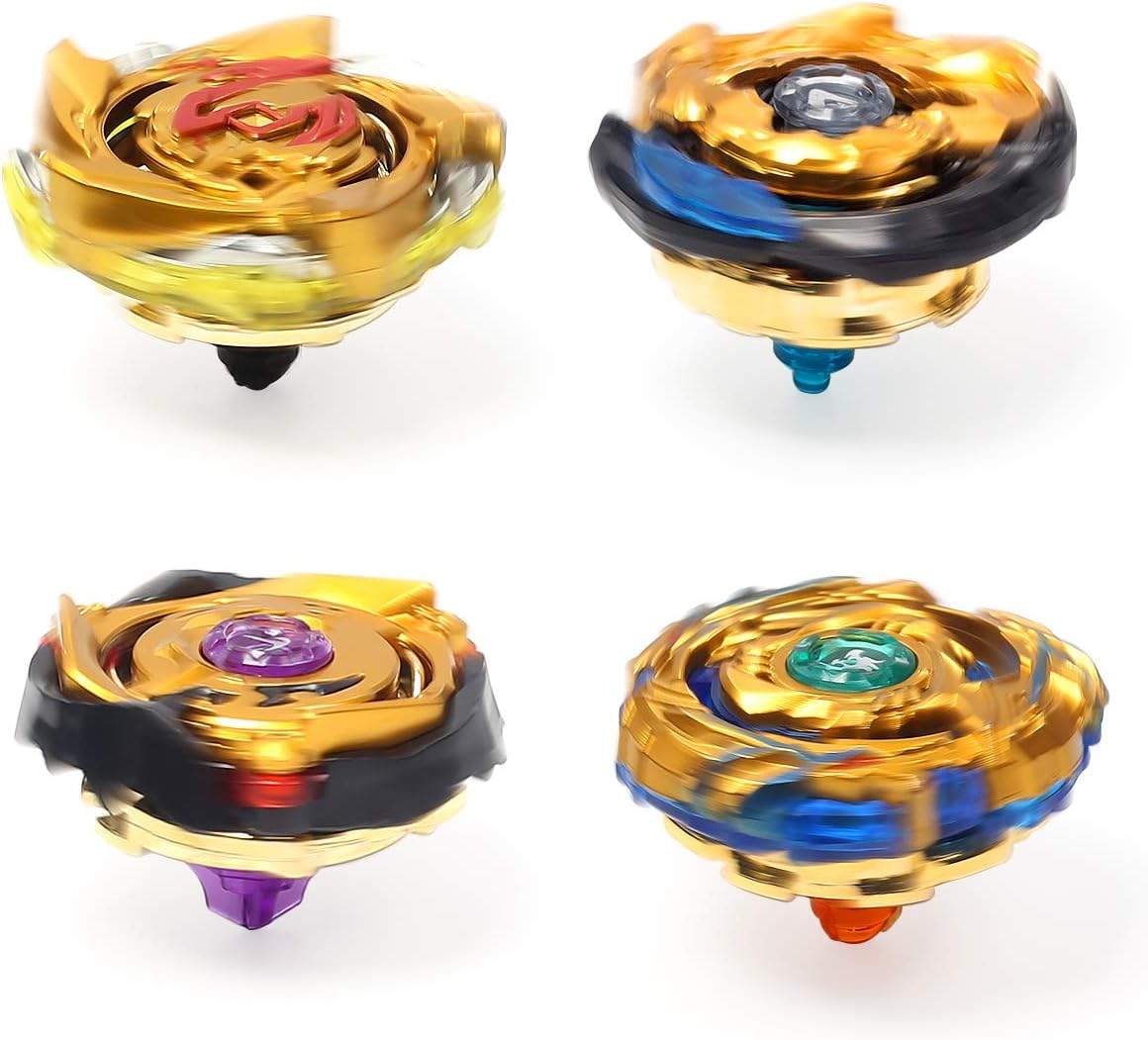 Ingooood Battling Toy Tops Battle Burst Tops Blade Blade Toys for Kids Gyro Metal Fusion, 4X High Performance Tops Attack Set with Launcher and Grip Starter Set and Arena image number 3