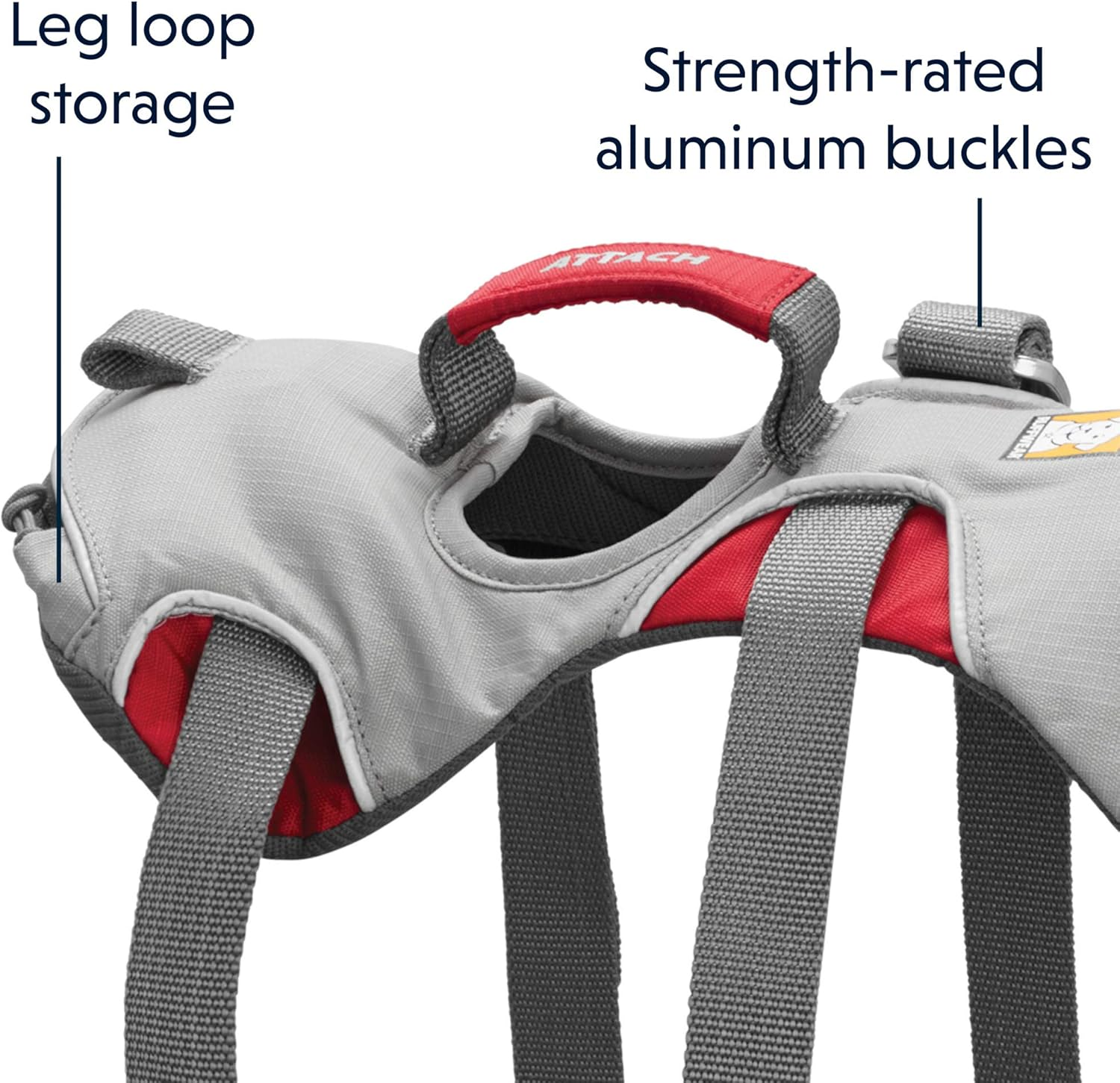 RUFFWEAR - Doubleback, Strength-Rated Belay Dog Harness, Rock Climbing & Backpacking, Strength-Rated to 2,000 Lbf/8.9 Kn, Cloudburst Gray, Medium image number 6