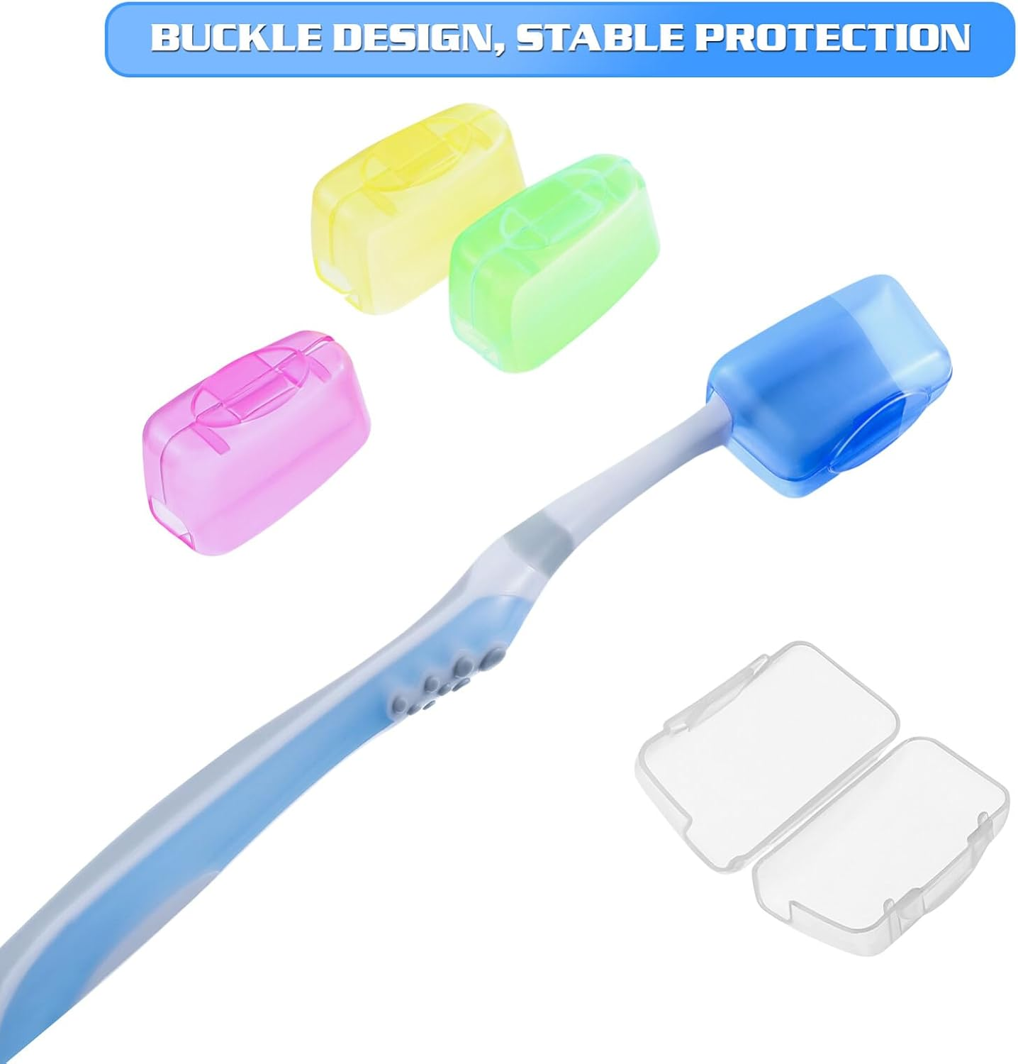 FOMIYES 10Pcs Toothbrush Protector Cap Dustproof Toothbrush Caps Teeth Covers Braces Toothbrush Protective Case Teeth Brushes Tooth Brush Cover Steripods Travel Bracket Toothbrush Head image number 2